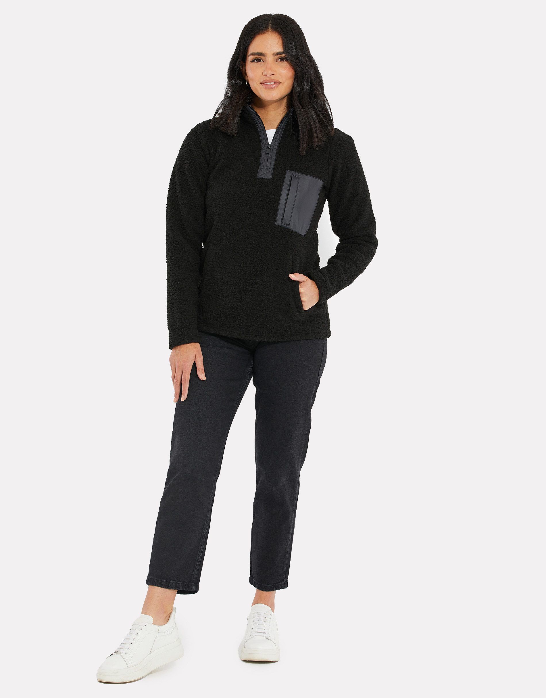 Threadbare Rundhalspullover THB Pharell 1/4 Zip günstig online kaufen