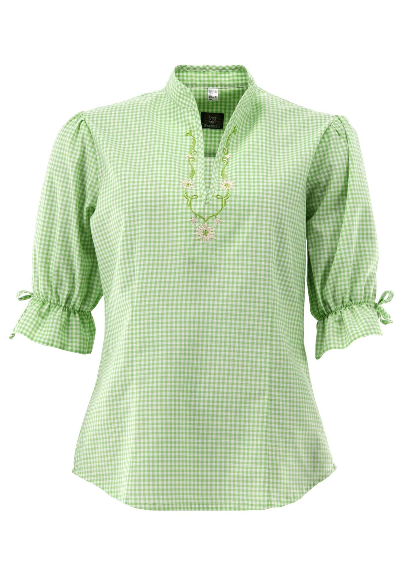 OS Trachten Trachtenbluse Porivo tailliert, Schlupfform, 1/2-Puffärmel, "Ed günstig online kaufen