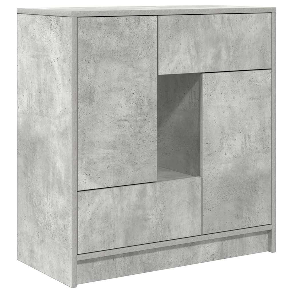 vidaXL Sideboard Sideboard mit Schubladen und Türen Betongrau 70,5x34x74,5 günstig online kaufen