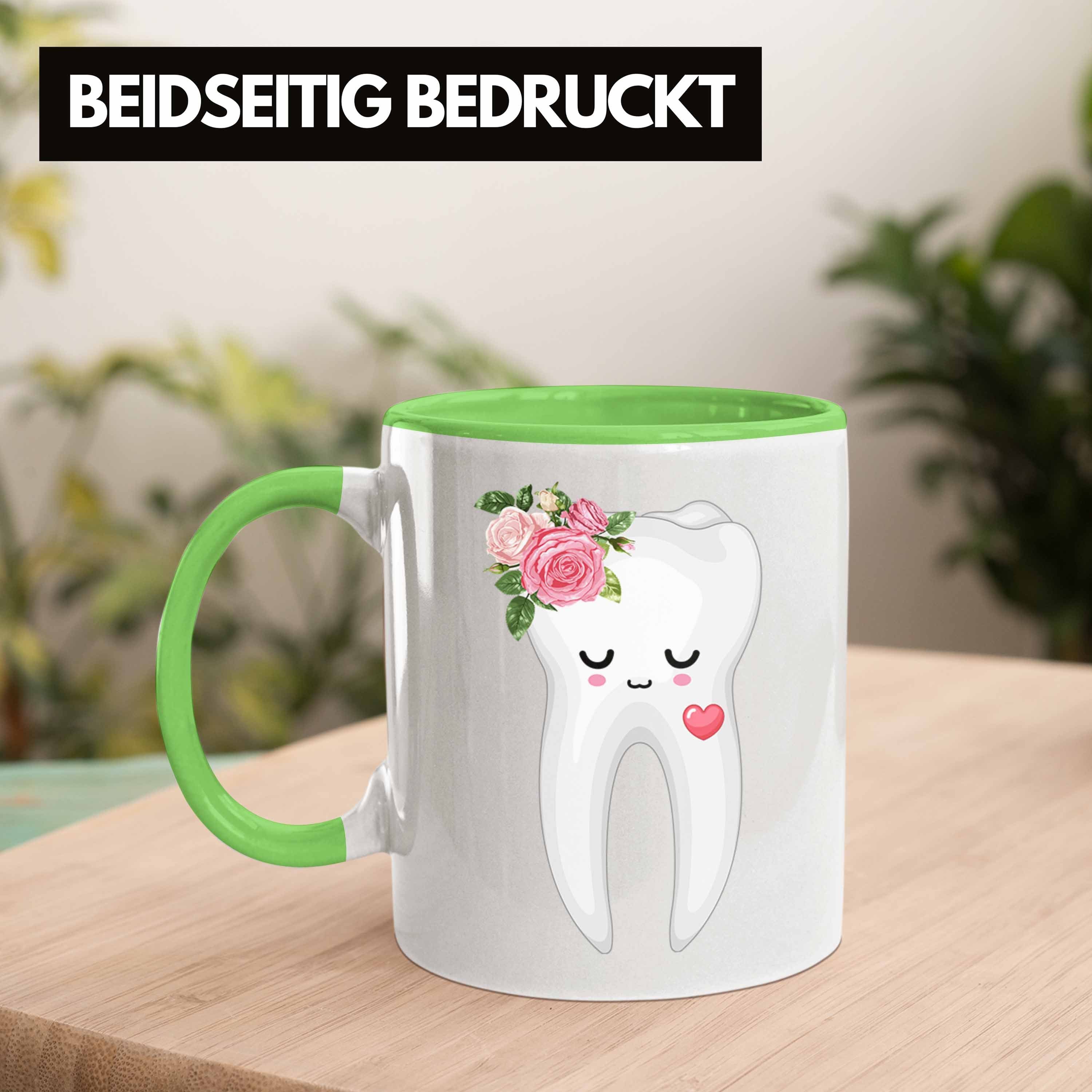 Tasse Geschenk für Grün Trendation Tasse Lustiges Zahnarzthelferin Beste Zahnarzthelferin