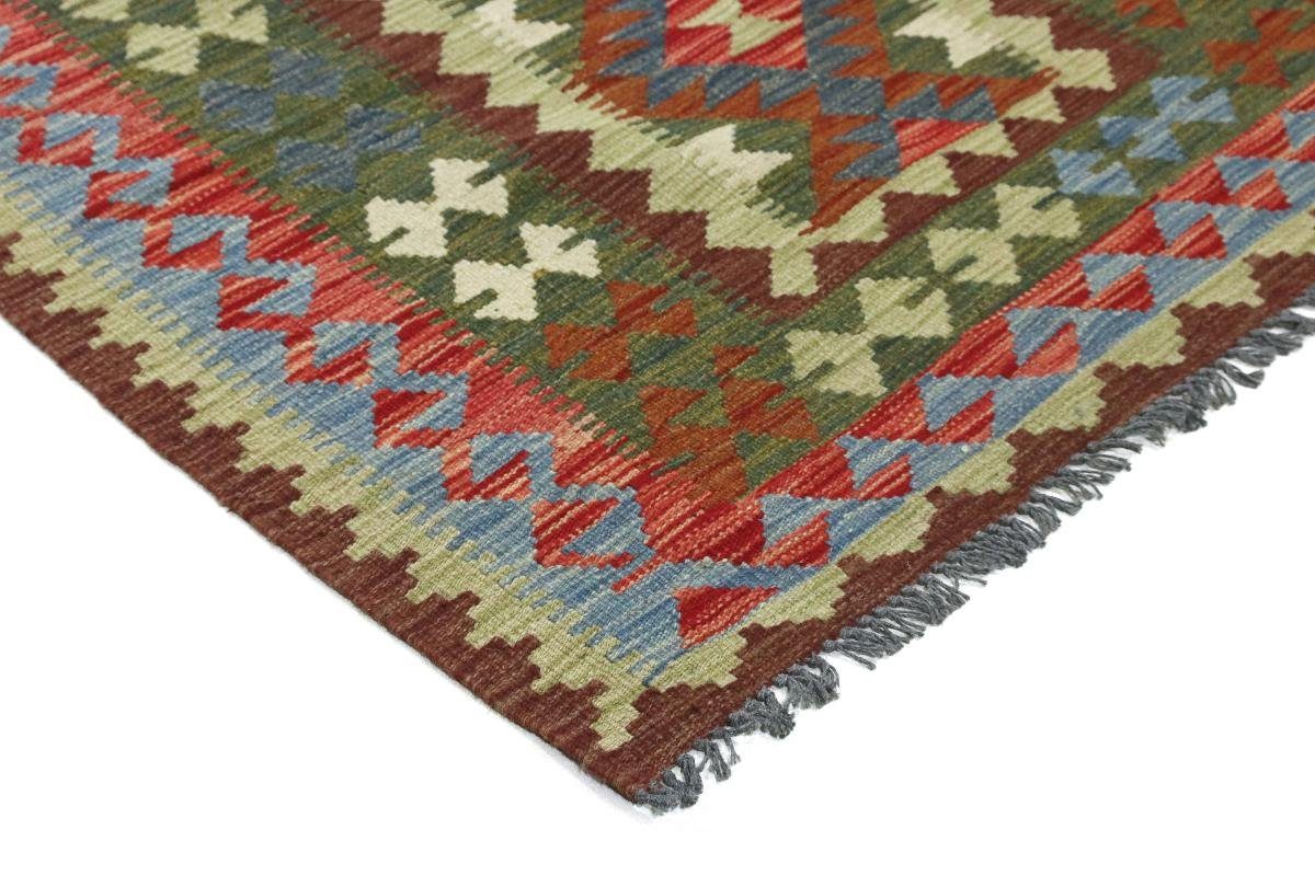 Orientteppich Kelim Afghan 111x204 Läufer, Handgewebter Nain rechteckig, Orientteppich Höhe: 3 mm Trading