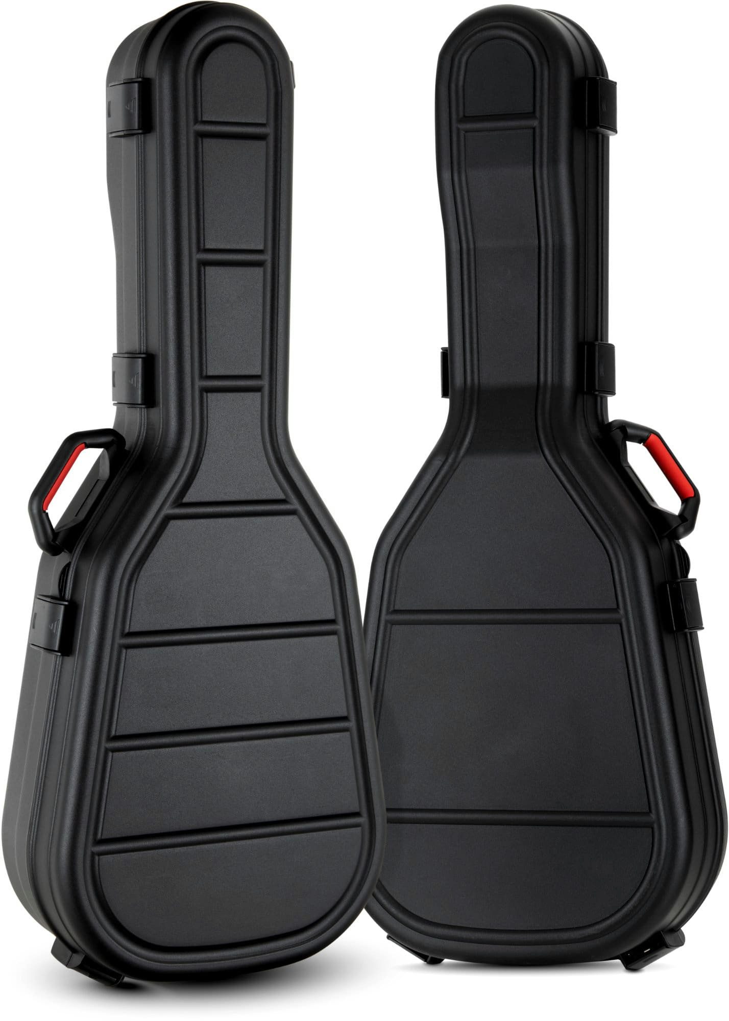 Shaman Гитарыtasche Westerngitarren Case Schwarz - Hartschalenkoffer für Akustikgitarre, Гитарыcase mit Innenfutter aus Plüsch - inkl. 6 Schnappschlösser
