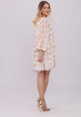 YC Fashion & Style Minikleid Sommerkleid mit Goldschimmer – Elegantes Partykleid aus 100% Baumwolle Boho, in Unifarbe, bequem zu tragen