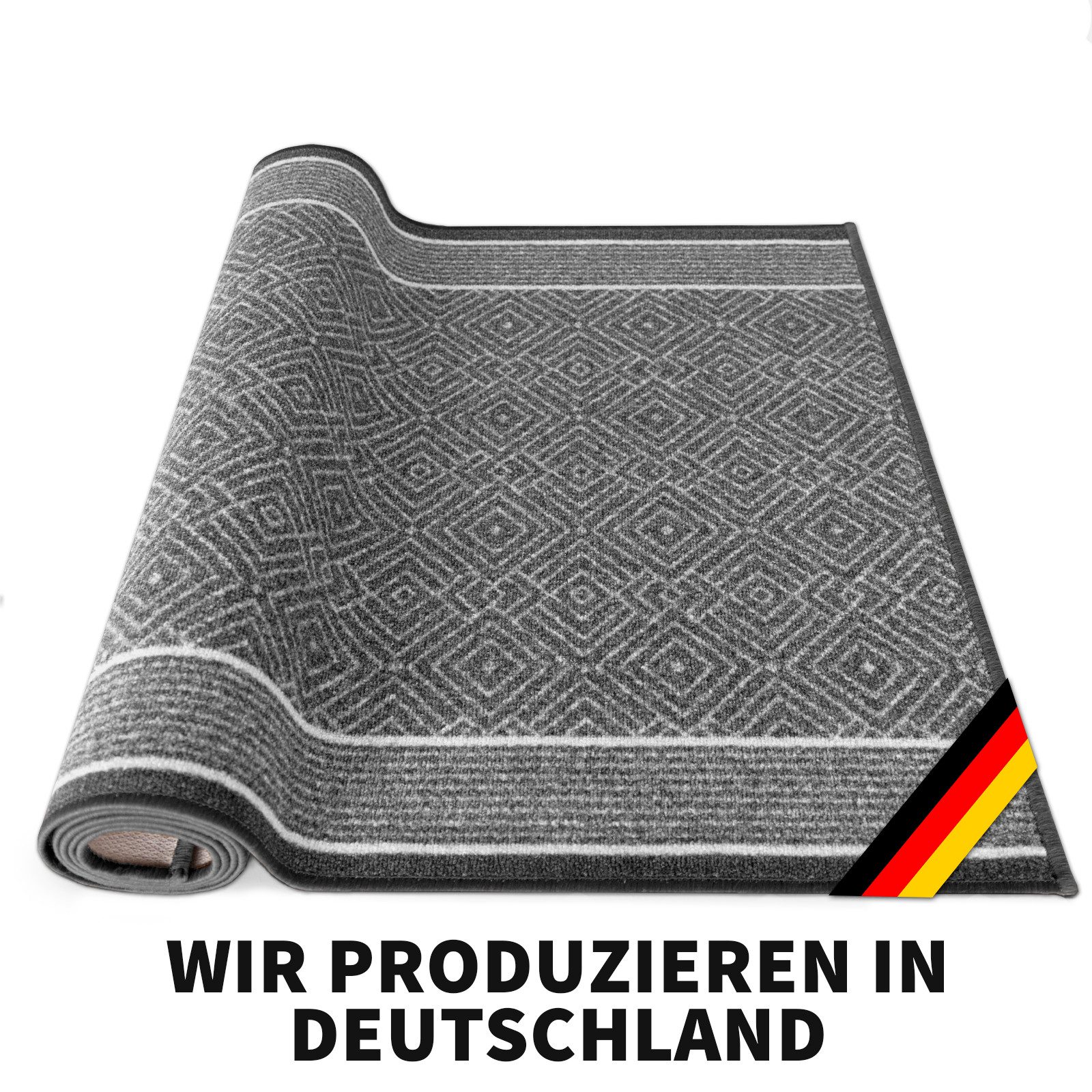 Karat Teppich Läufer Olymp, Modernes Rauten-Design, günstig online kaufen