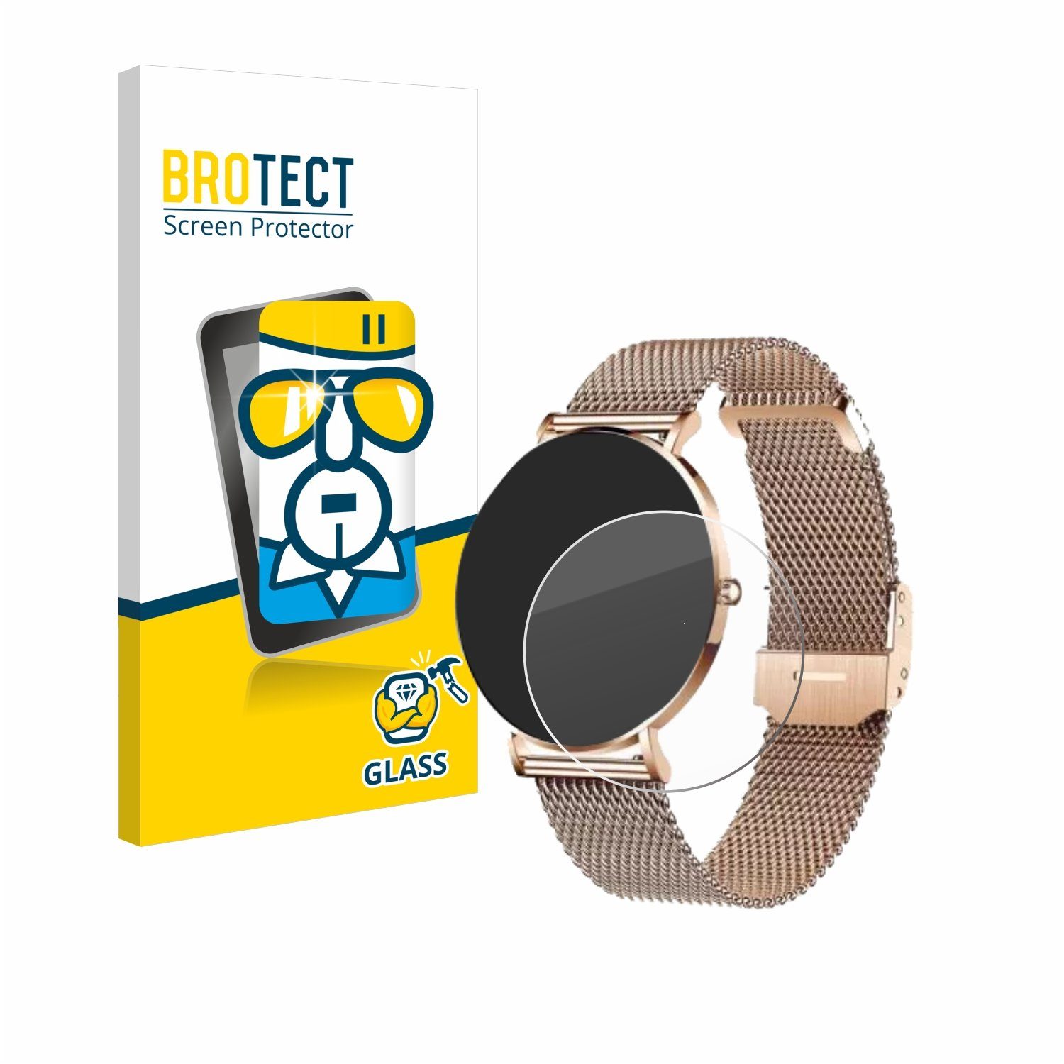 BROTECT Displayschutzglas Schutzglas für Xcoast X-Watch Siona 2, Displayschutz 9H Schutz Glas Klar Transparent