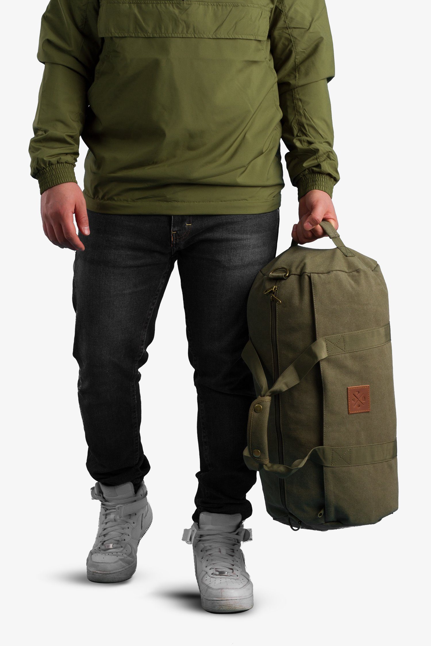 Barrel 24L Canvas Duffel Bag, Sporttasche Bag Olive/Khaki Fassungsvermögen - Sporttasche, Manufaktur13