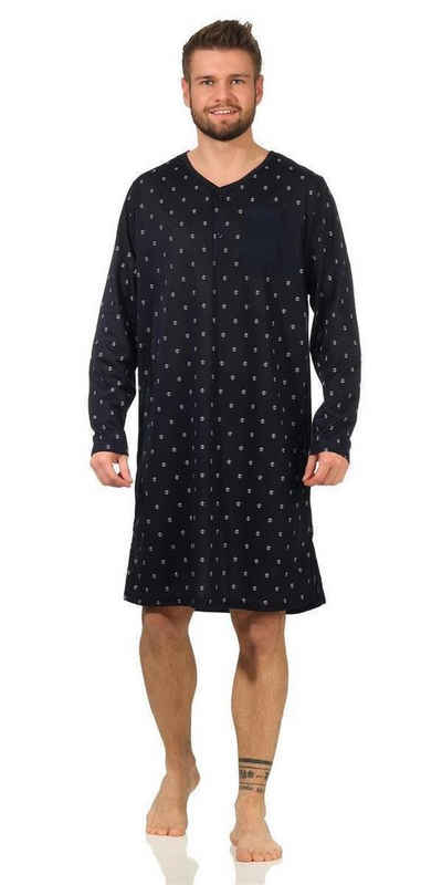 EloModa Nachthemd Herren Nachthemd langarm Sleepshirt; M L XL 2XL (1-tlg)