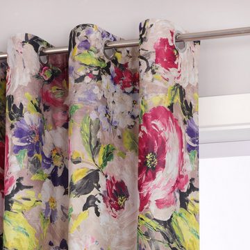 Vorhang, Joyswahl, Ösen (1 St), blickdicht, vintange Blumen Muster