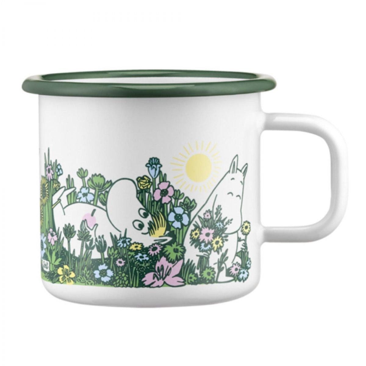 Muurla Kindergeschirr-Set Tasse Mumins Moomin In The Garden Weiß (370 ml)