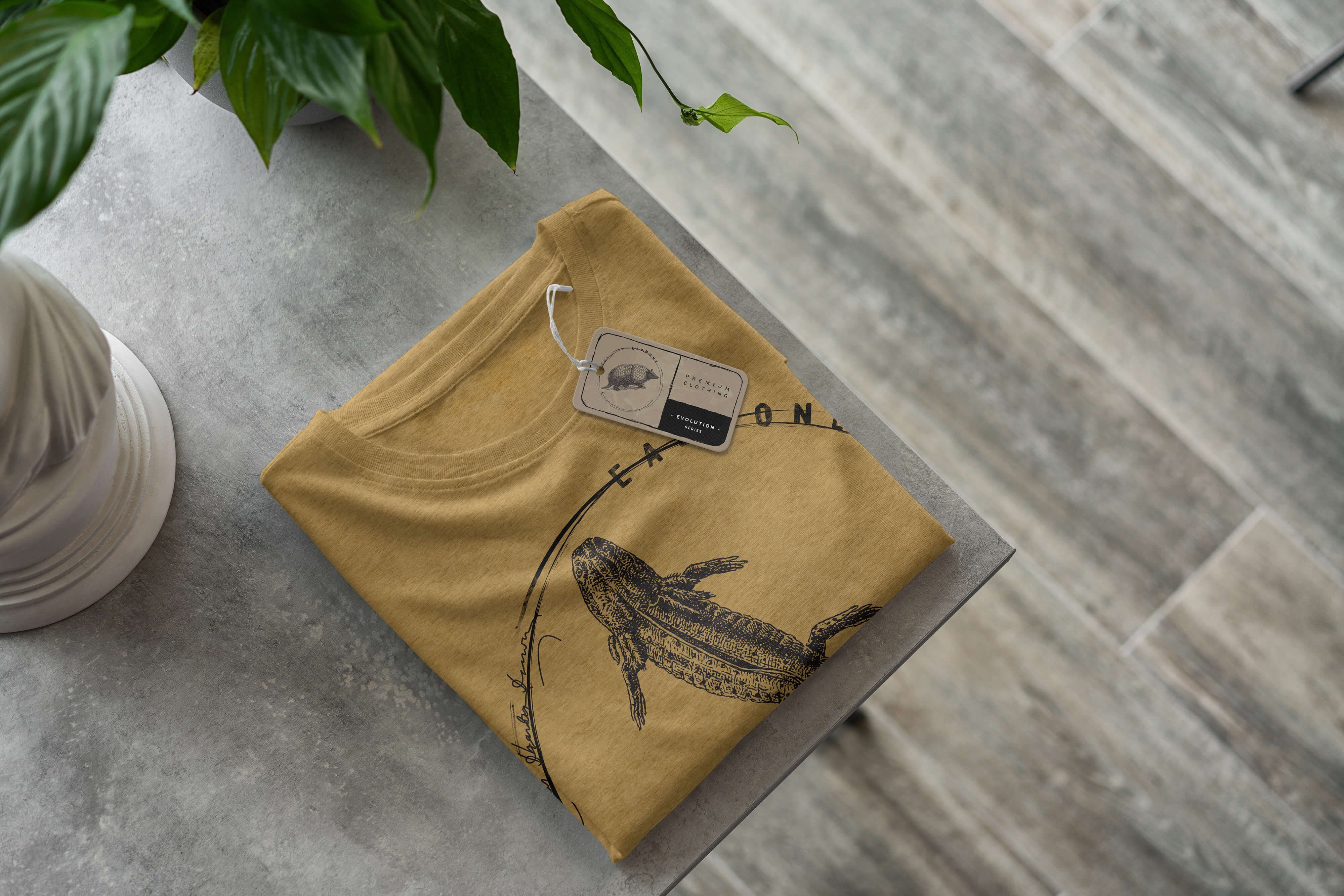 Gold T-Shirt Sinus Antique Axolotl Evolution T-Shirt Herren Art