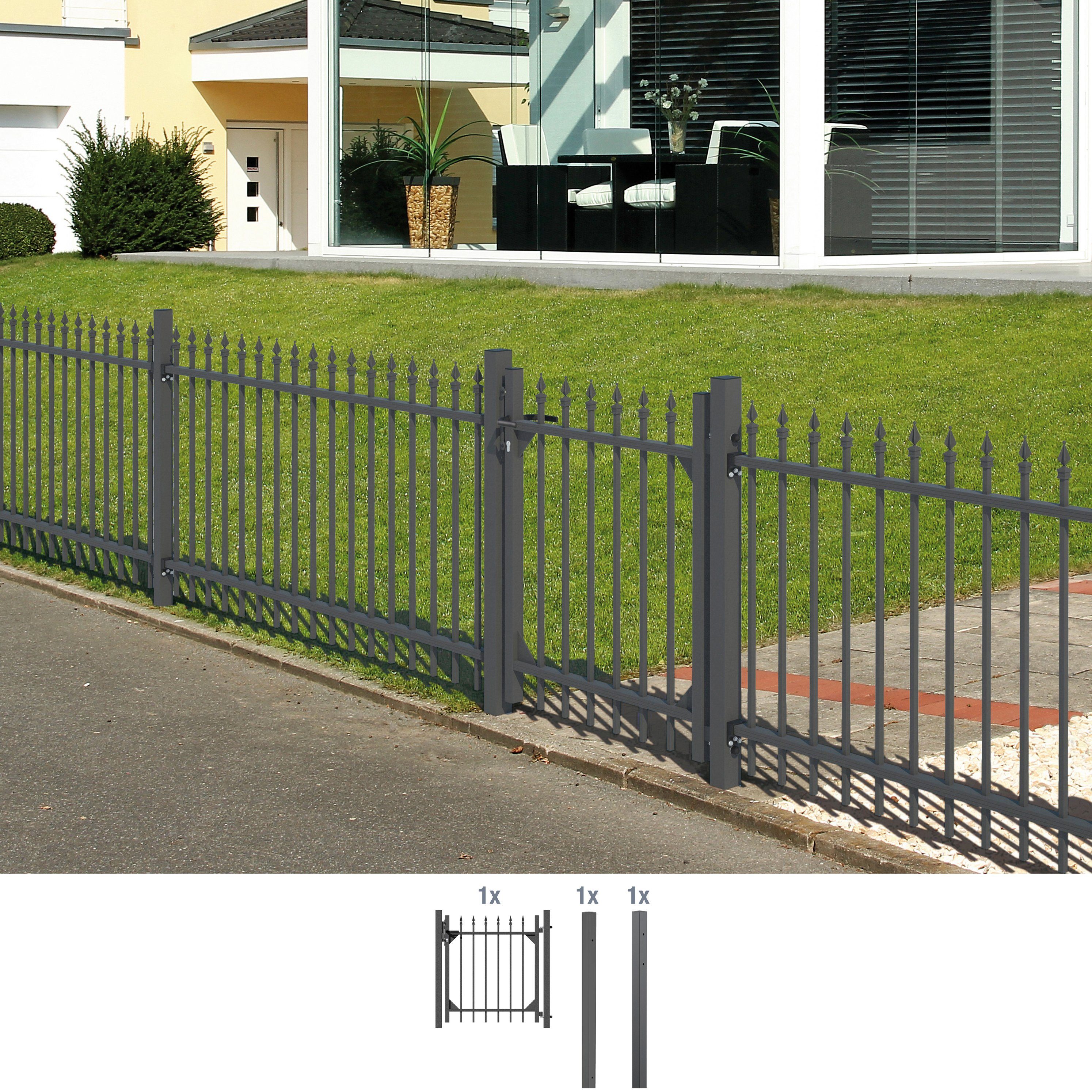 Alberts Zauneinzeltür Chaussee, Breite: 96,5 cm, Höhe: 100 und 120 cm, versch. Цвета(ов)