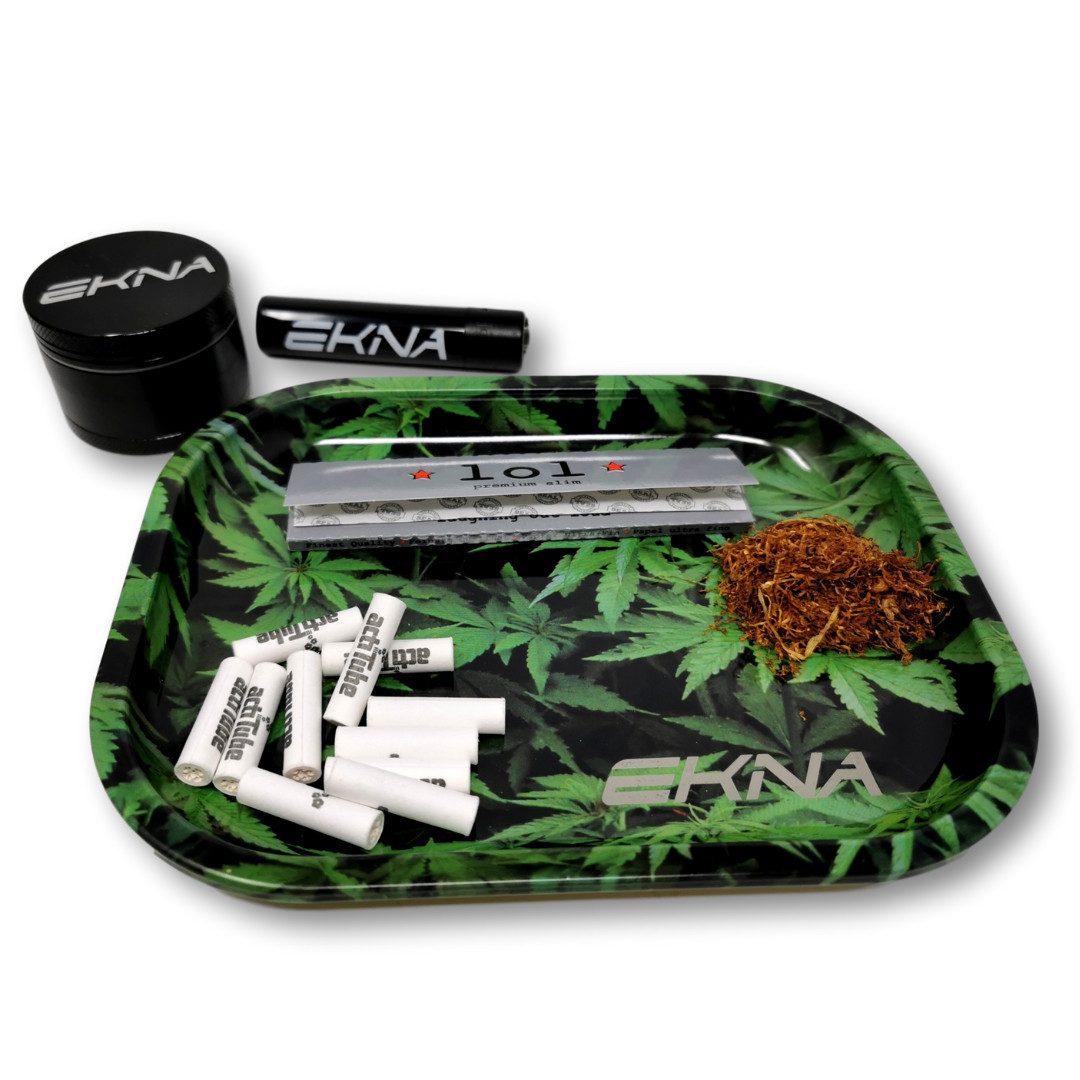 EKNA Tablett Rolling Tray - Drehunterlage - Bau Tablett - Bröselschale, Metall, (1-tlg), Randhöhe 1,6cm!