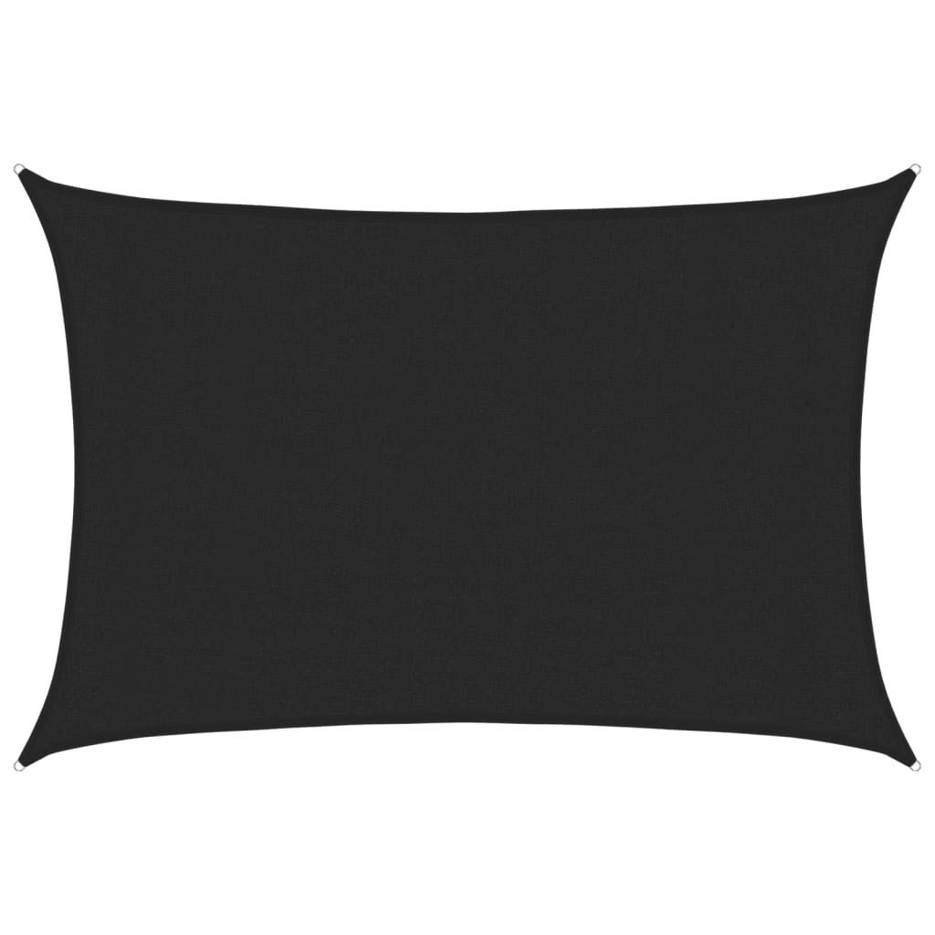 Sonnensegel Sonnensegel 160 g/m² Schwarz 3x4 m HDPE