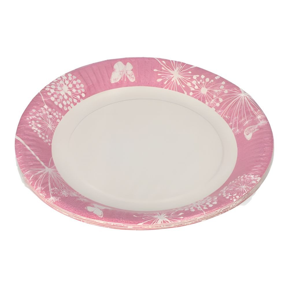 PAPSTAR Pappteller Teller, Pappe rund Ø 23 cm fuchsia Meadow 200 Stk