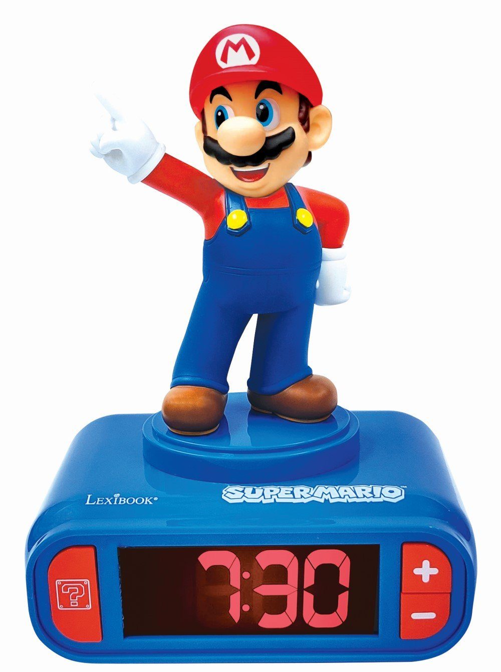 Lexibook® Kinderwecker Super Mario Wecker mit 3D Nachtlicht-Figur und besonderen Klingeltönen