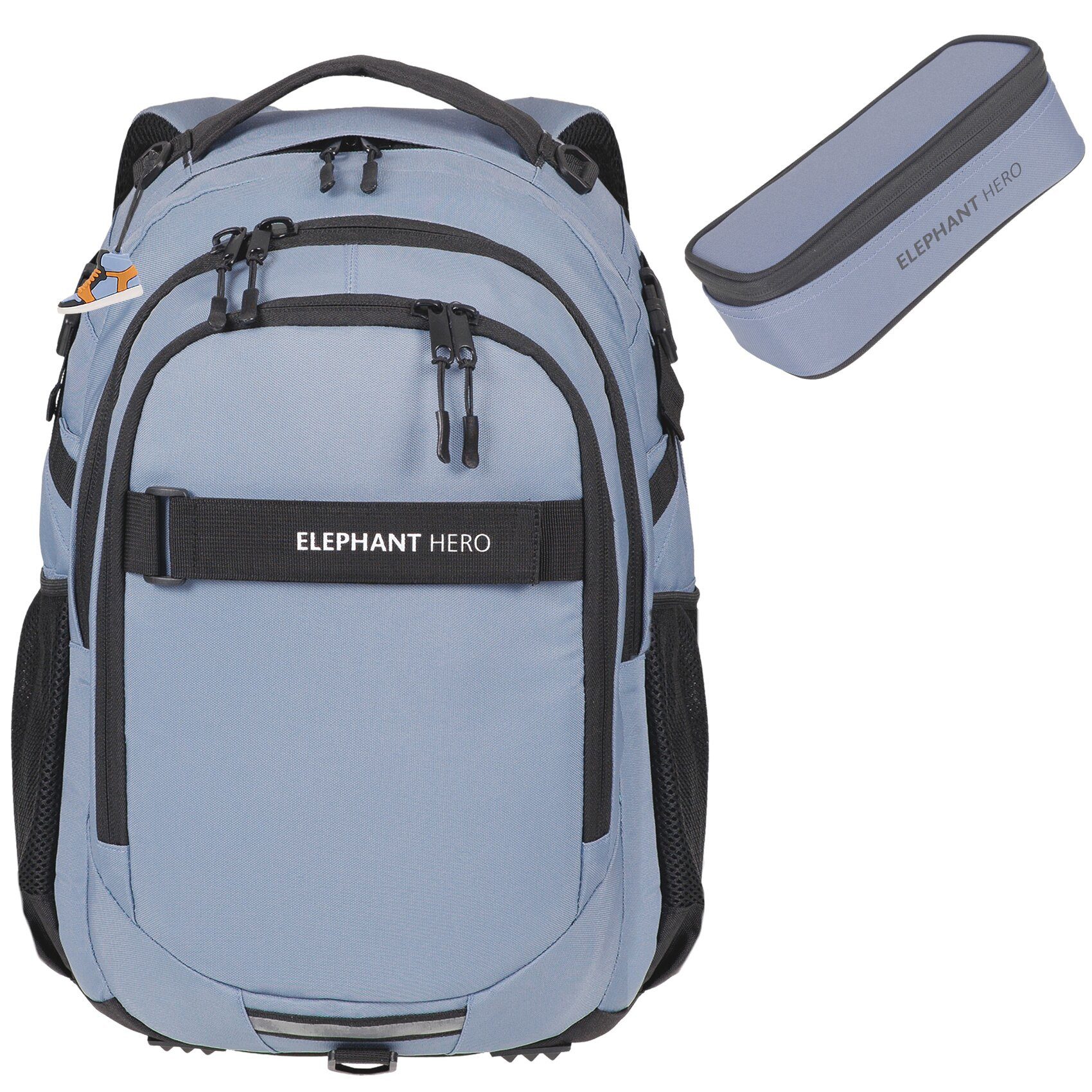 ELEPHANT Schulrucksack Hero Signature Schultasche (2 Teile Set), Rucksack + Mäppchen Box