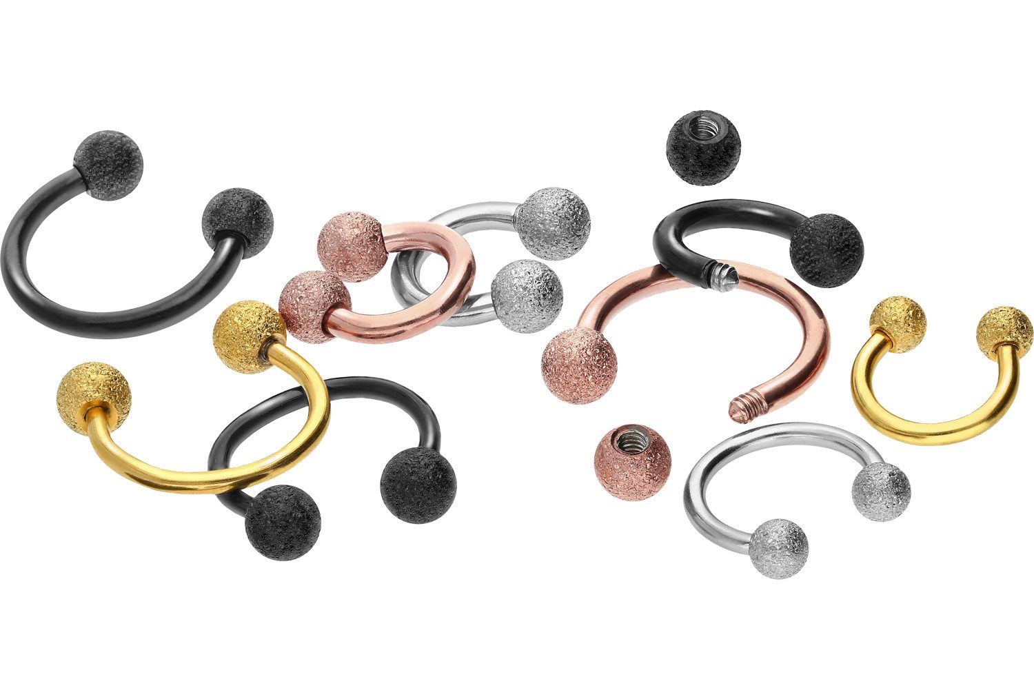 PIERCINGLINE Piercing-Set Chirurgenstahl Hufeisenring DIAMANTOPTIK (Hufeise günstig online kaufen