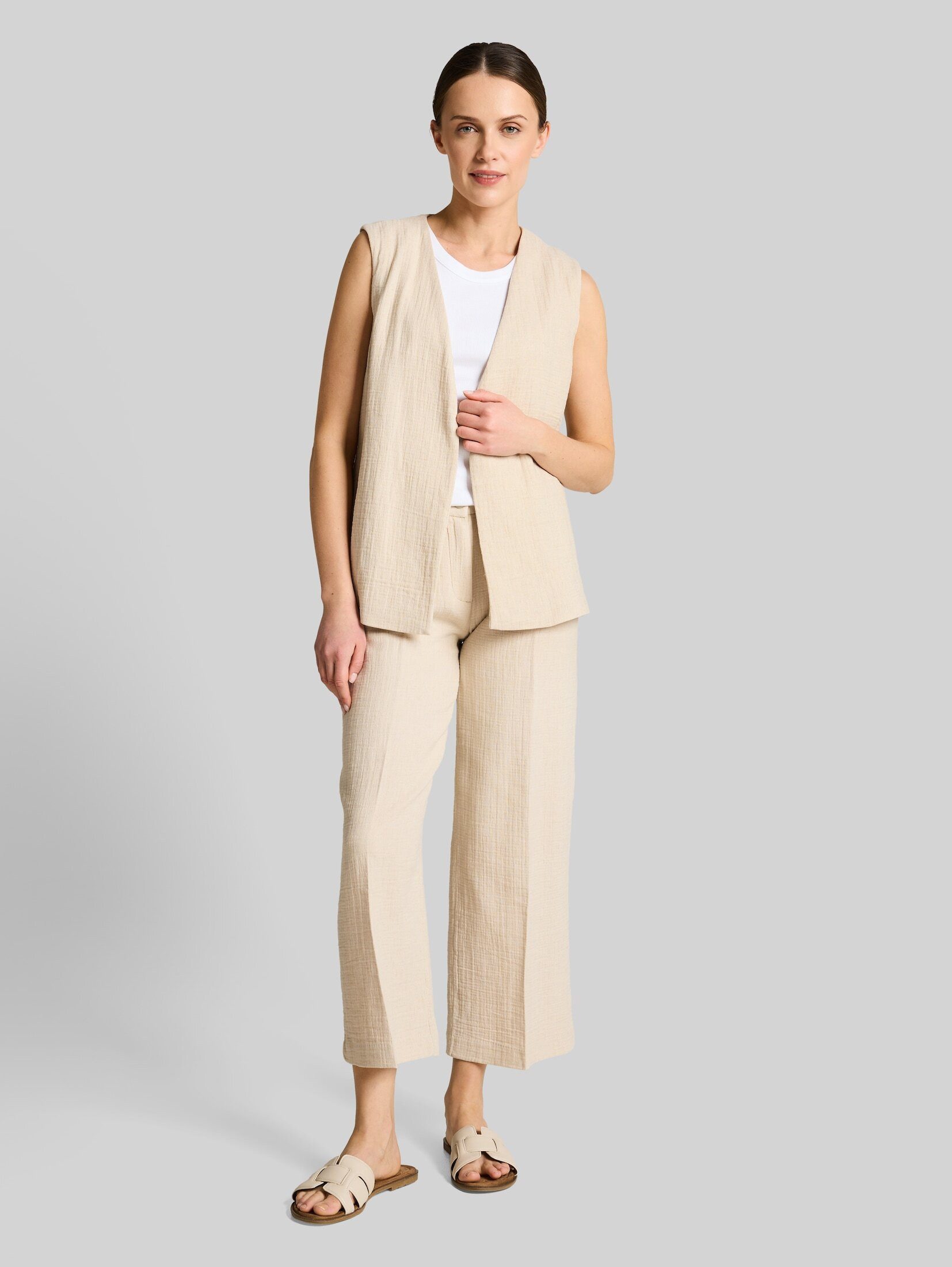 TOM TAILOR 7/8-Hose Hosen & Chino Culotte Hose mit Leinenanteil