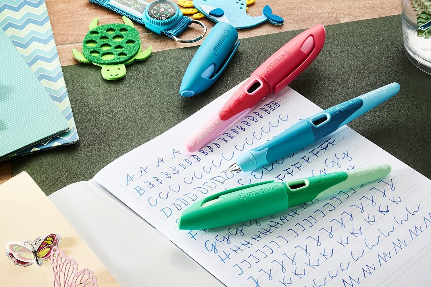 STABILO Malstift EASYbirdy ergonomischer Schulfüller - Feder A - Linkshänder - 3D Wildl – Bild 3 von 5