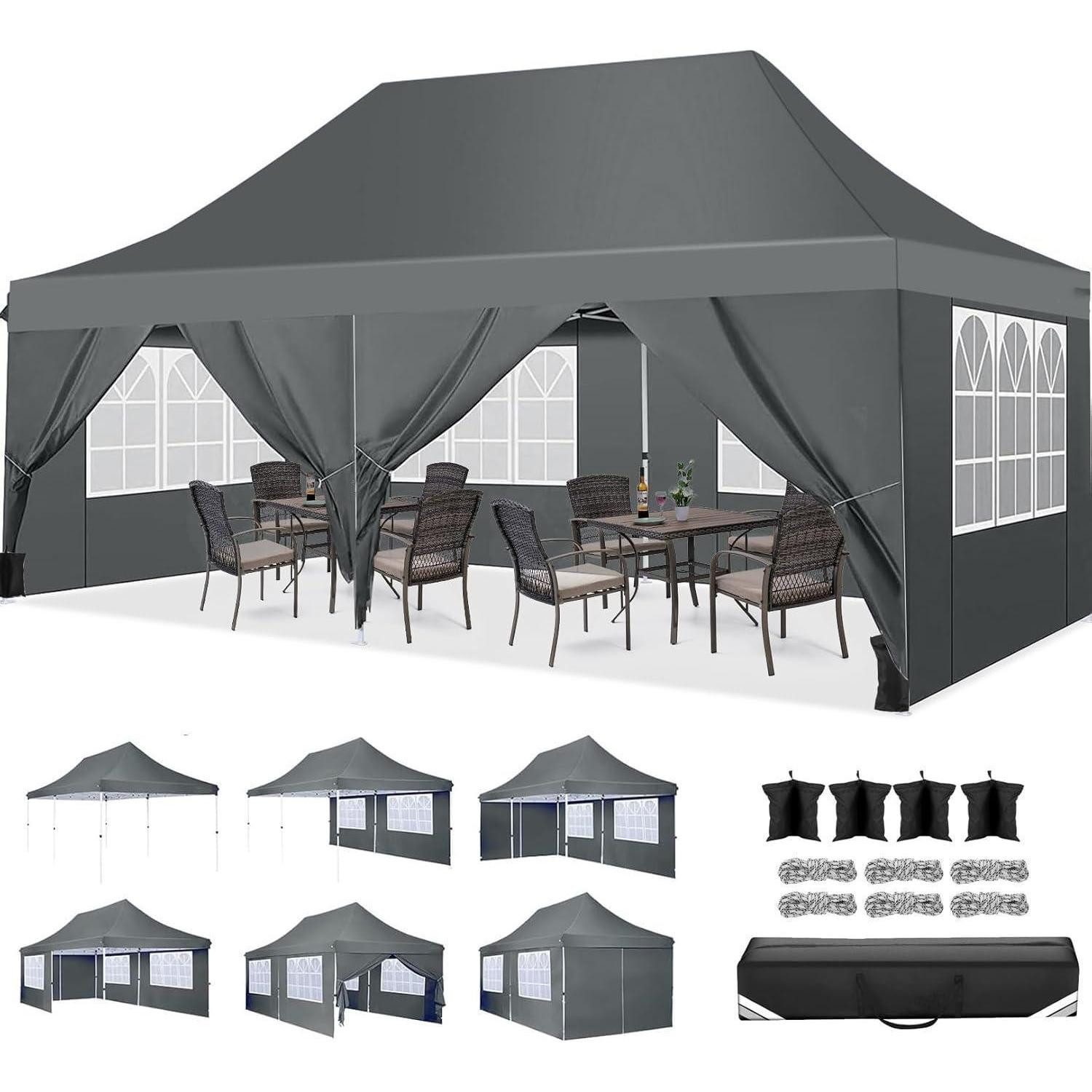 COBIZI Faltpavillon Faltpavillon 3x6m Wasserdicht Stabil Winterfest Partyzelt mit