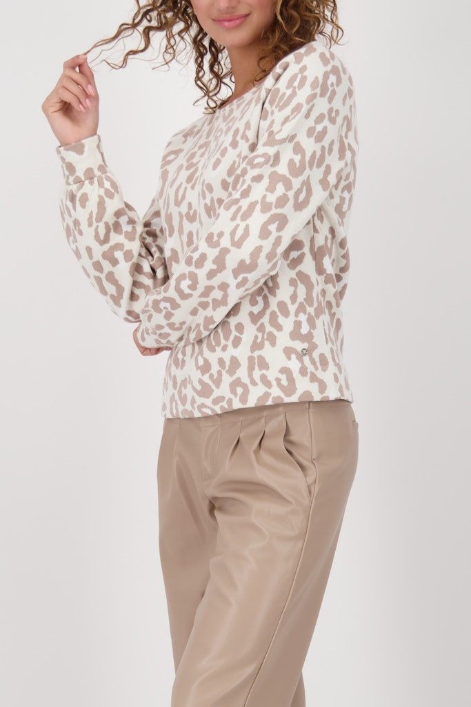 Monari round neck sweater 808961 leopard print