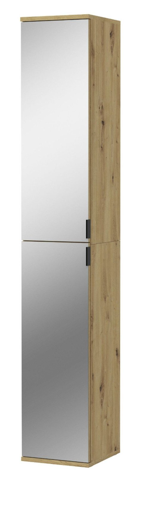 Inn.Furn Schuhschrank Line-Up (in Artisan Eiche, 30 x 193 cm) mit Spiegel