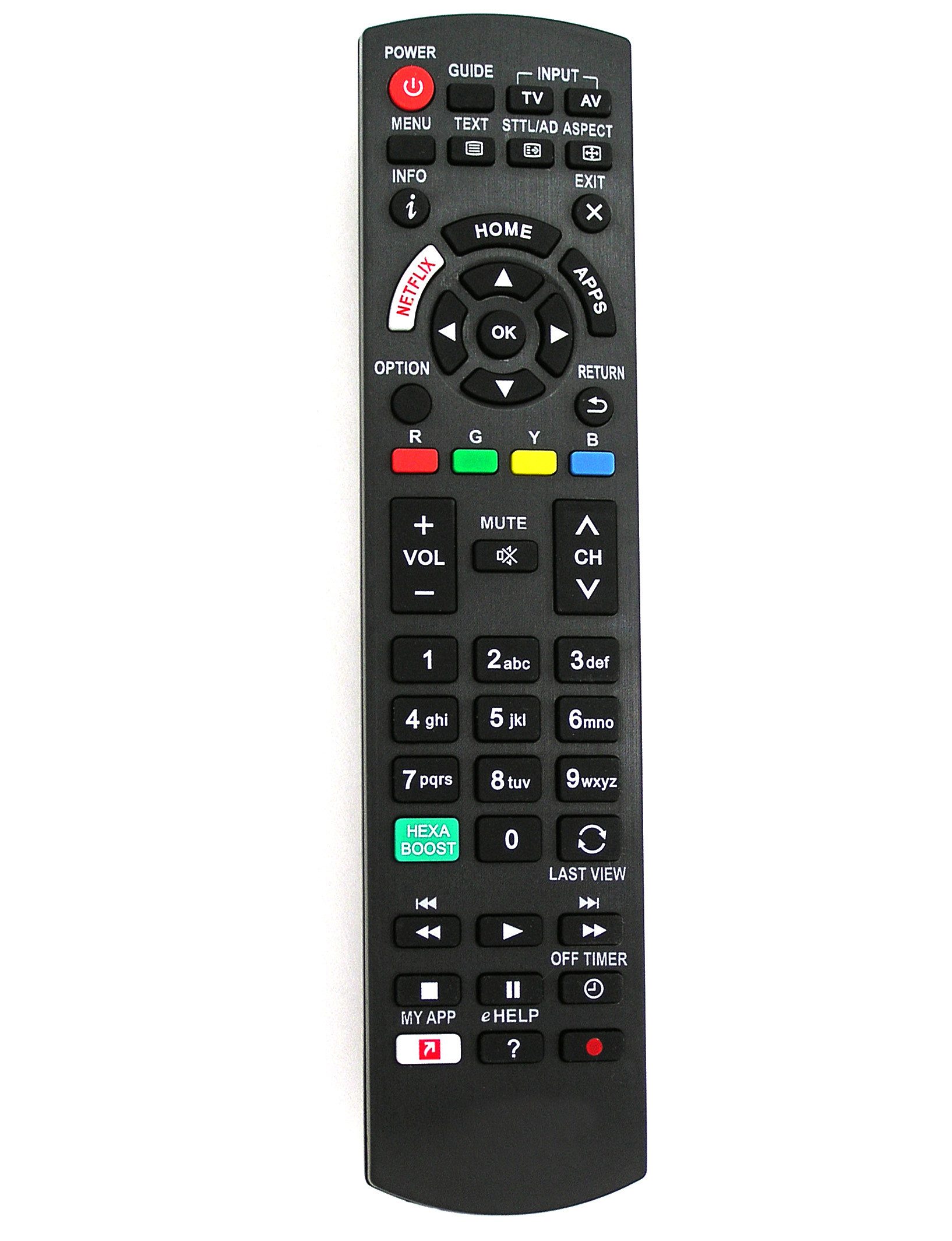 Alltro Ersatz Fernbedienung für allen Panasonic Viera HD LCD LED Smart TVs Fernbedienung (Netflix My APP)