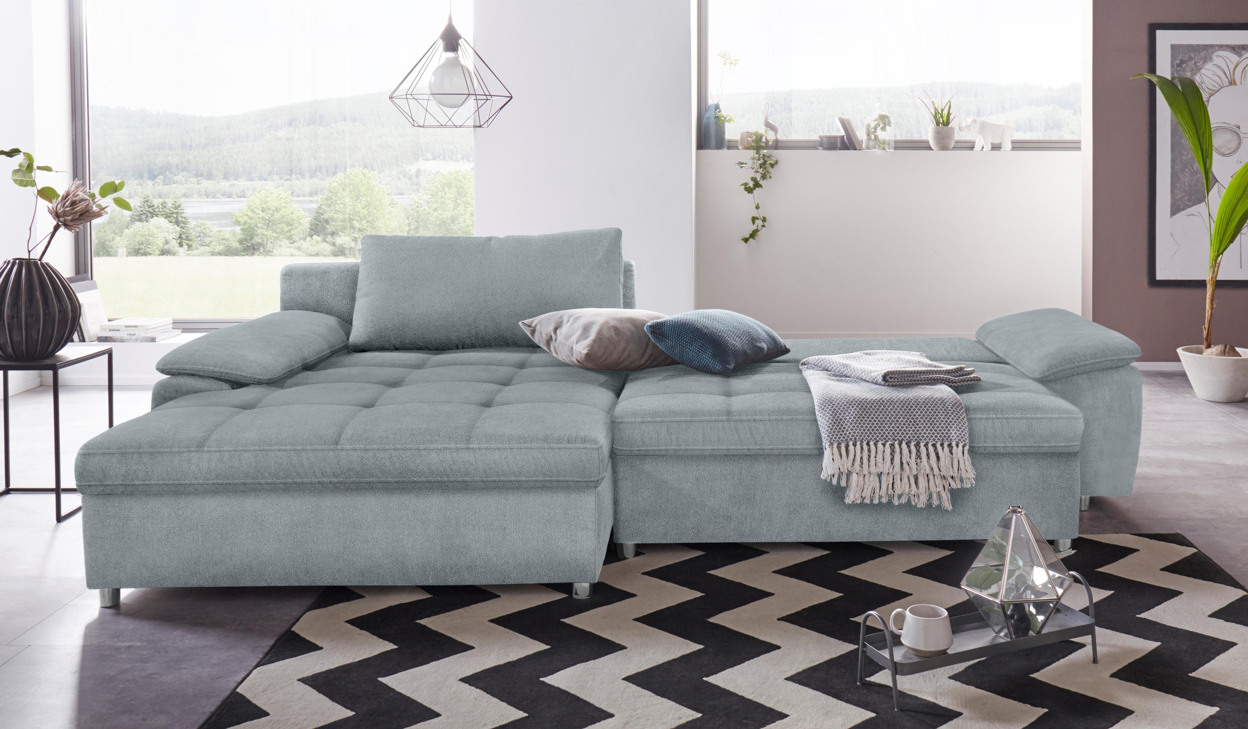 sit&more Ecksofa "Labene L-Form", wahlweise mit Bettfunktion und Bettkasten günstig online kaufen