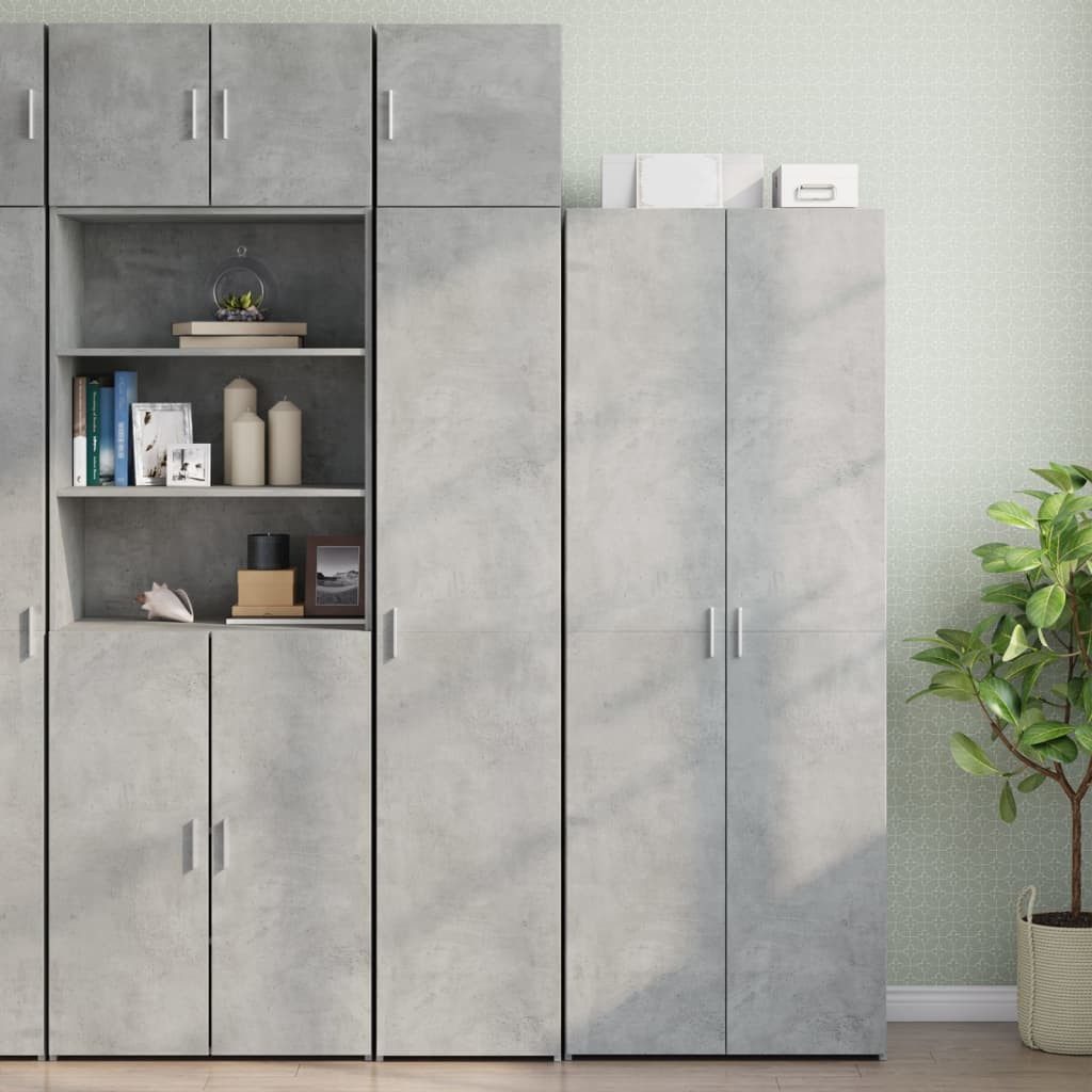 vidaXL Sideboard Hochschrank Schmal Betongrau 40x42,5x225 günstig online kaufen
