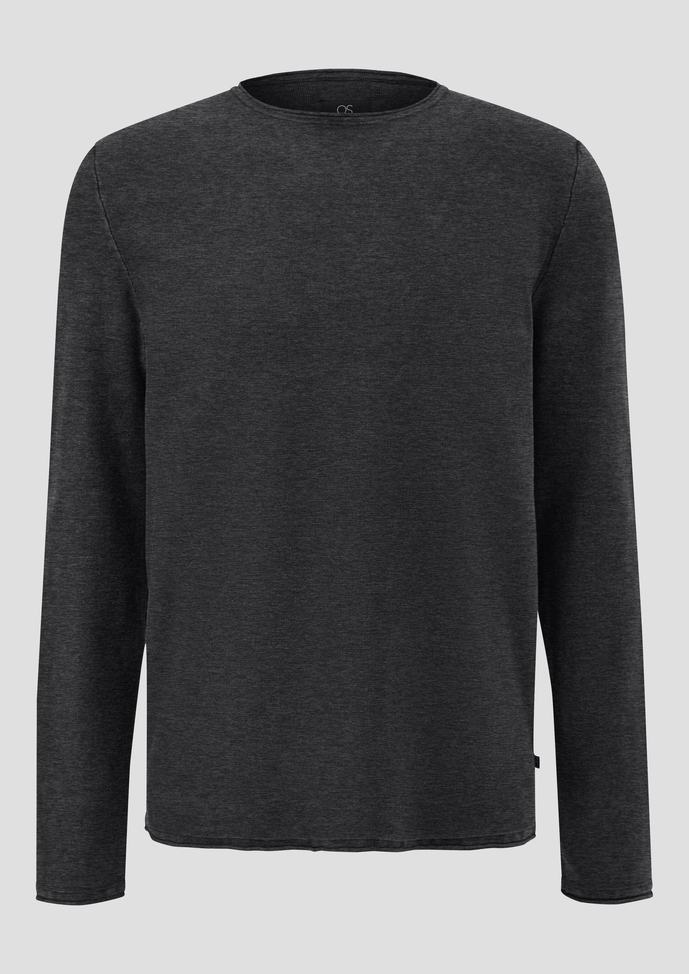 QS Longpullover Strickpullover Gewaschener Strickpullover