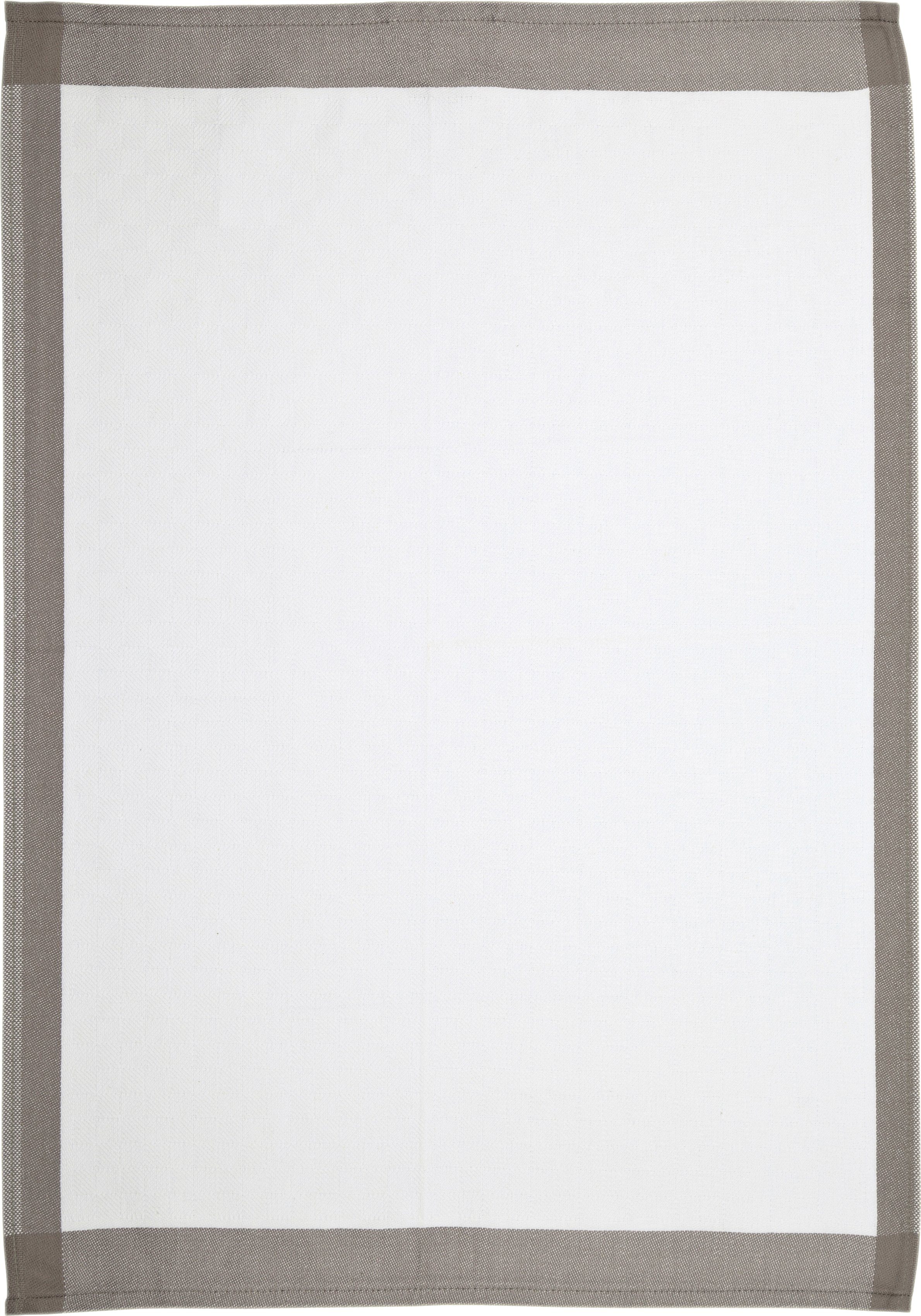 taupe/weiß Geschirrtuch 3-tlg., 50x70 cm) ROSS 3x (Set, SUPERIOR, Geschirrtuch