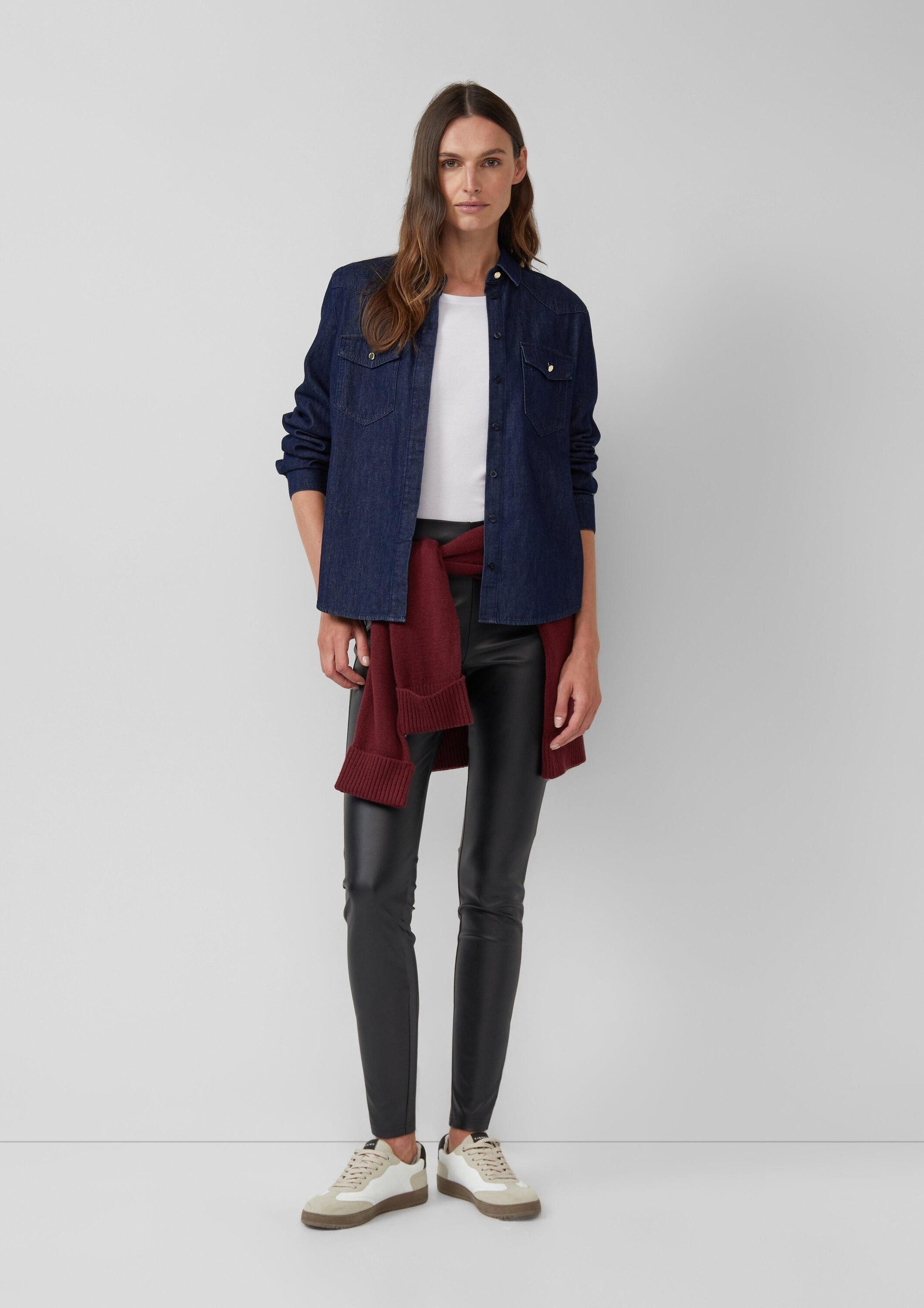 s.Oliver Chinos Hose Weiche Stretch-Leggings aus Kunstleder