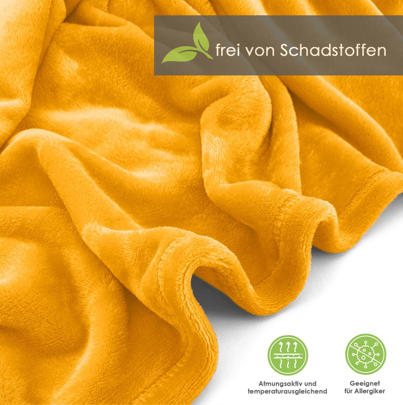 Wohndecke Premium Super Soft Flanell Kuscheldecke Sofadecke, heimtexland, super weich und flauschig, Allergiker geeignet, atmungsaktiv