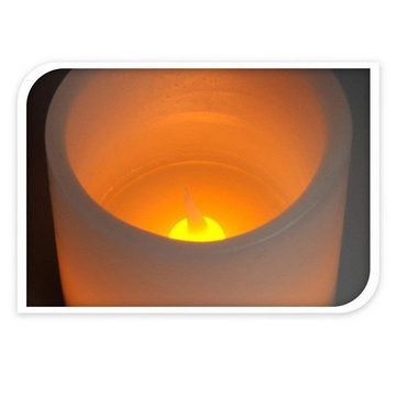 ToCi LED-Kerze 4er-Set LED-Kerze mit Timerfunktion flammenlose Echtwachs-Kerzen Creme