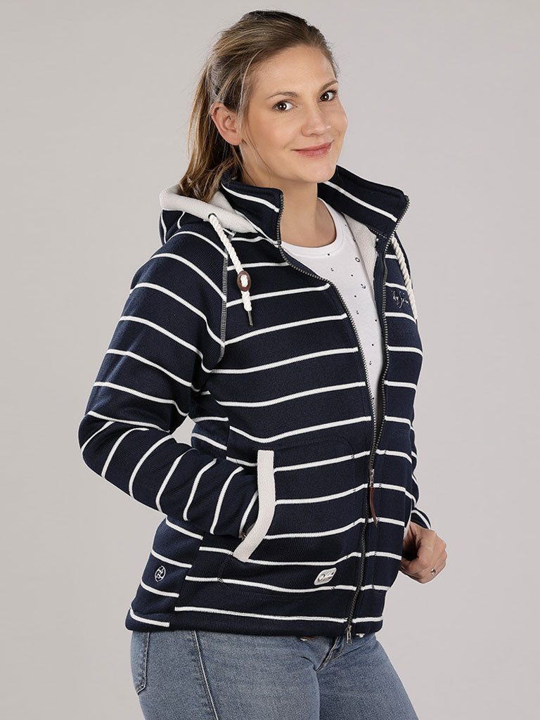 Dry Fashion Fleecejacke Damen Fleece-Jacke Strickjacke günstig online kaufen
