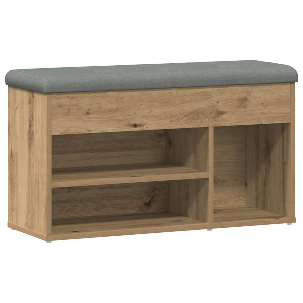 vidaXL Sitzbank Schuhbank Artisan-Eiche 82x32x45,5 cm Holzwerkstoff