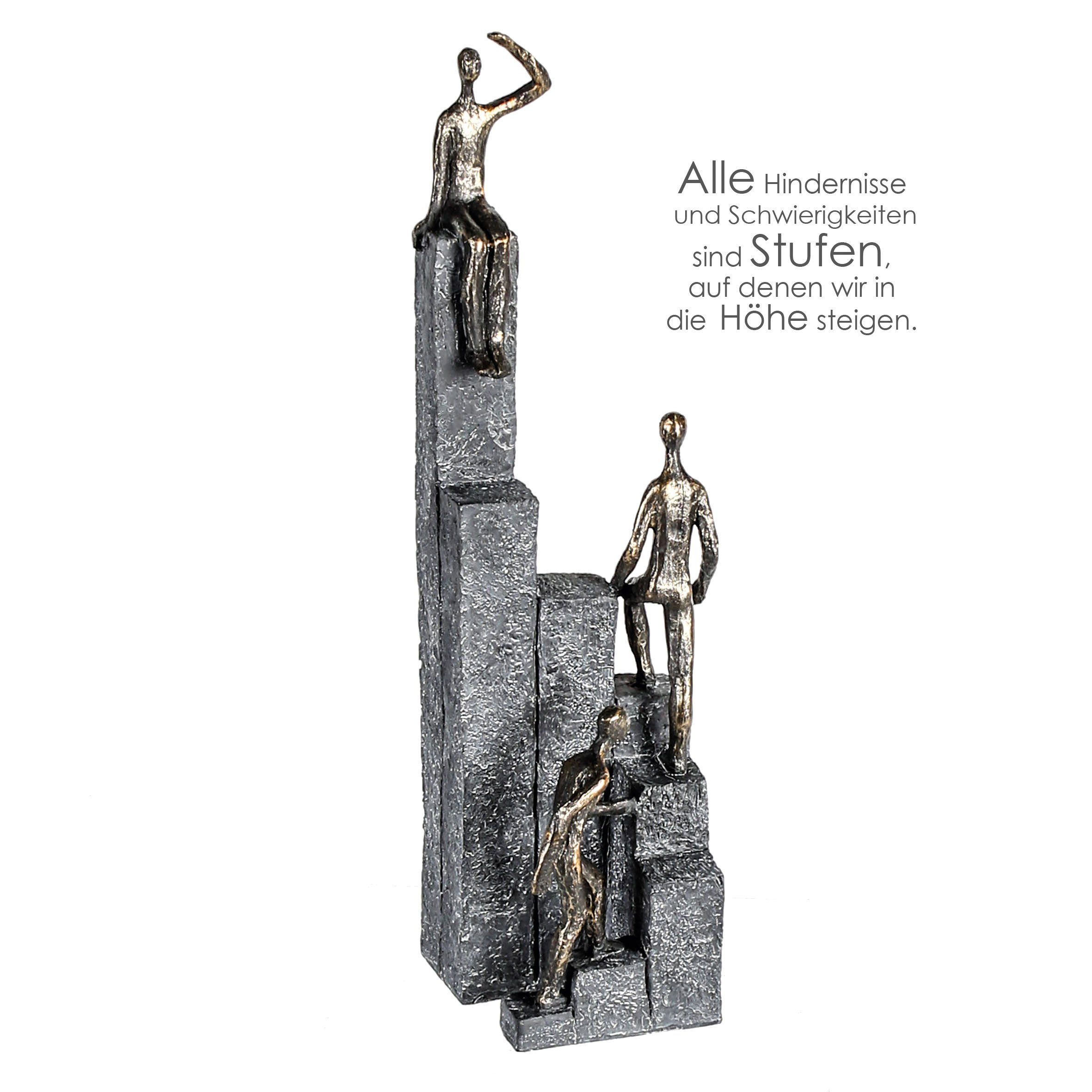 Climbing, Gilde Dekoobjekt, (1 Freundschaft, Polyresin, Produktart: by bronzefarben/grau Skulptur Casablanca bronzefarben/grau, Figur, St), Dekofigur Skulptur