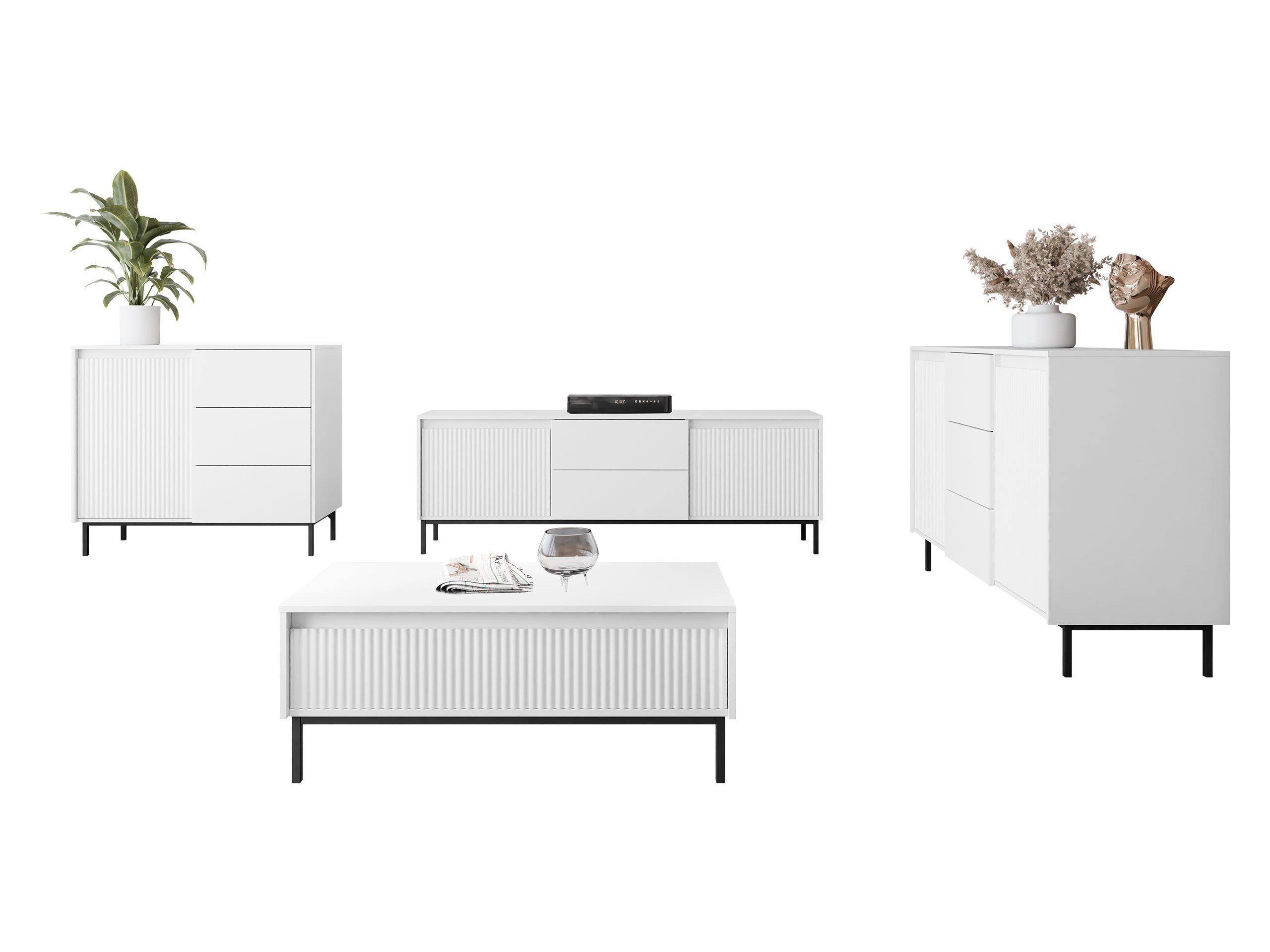 MIRJAN24 Wohnzimmer-Set Ozmi I, (2x Kommode, günstig online kaufen
