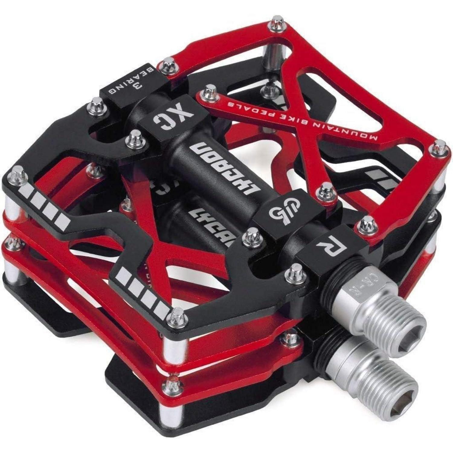 LuxusKollektion Plattformpedale Fahrradpedale MTB BMX CNC Alu CrMo 9 16 Zoll Rot