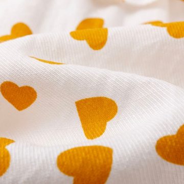 suebidou Klassische Bluse Bluse mit Herzmuster und Rüschen Oberteil für Mädchen Shirt langarm