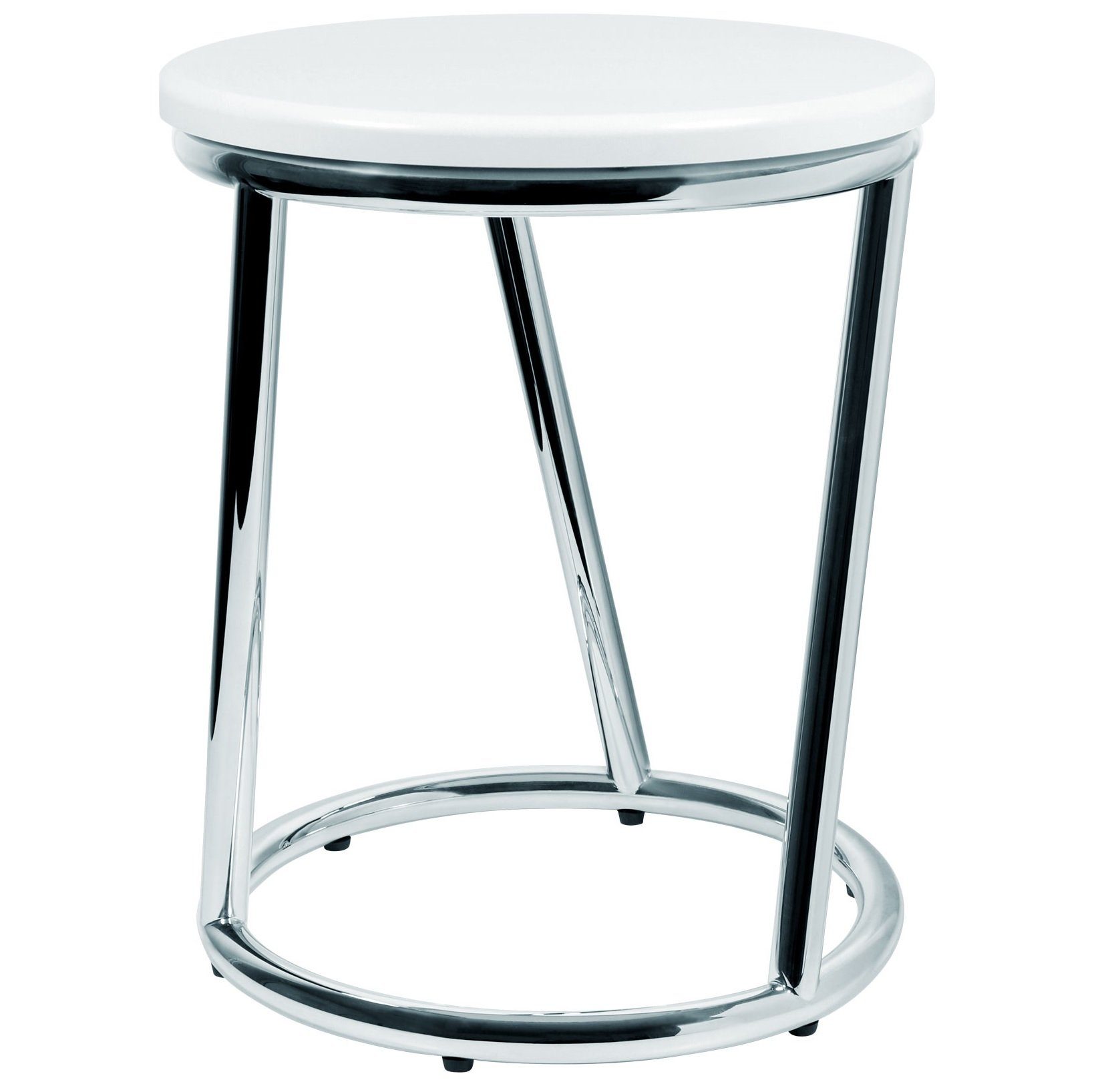 Libaro Dusch- und Badhocker SALINA Badhocker belastbar bis 150 kg weiß modern Barhocker-Design, belastbar bis 160 kg, hoch und sehr stabil, Gestell Metall chrom rund