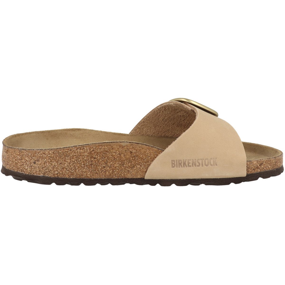 Birkenstock Madrid Big Buckle Nubukleder schmal Damen Pantolette Hausschuhe, Sandaletten, Mules, Pantoffeln, Slipper
