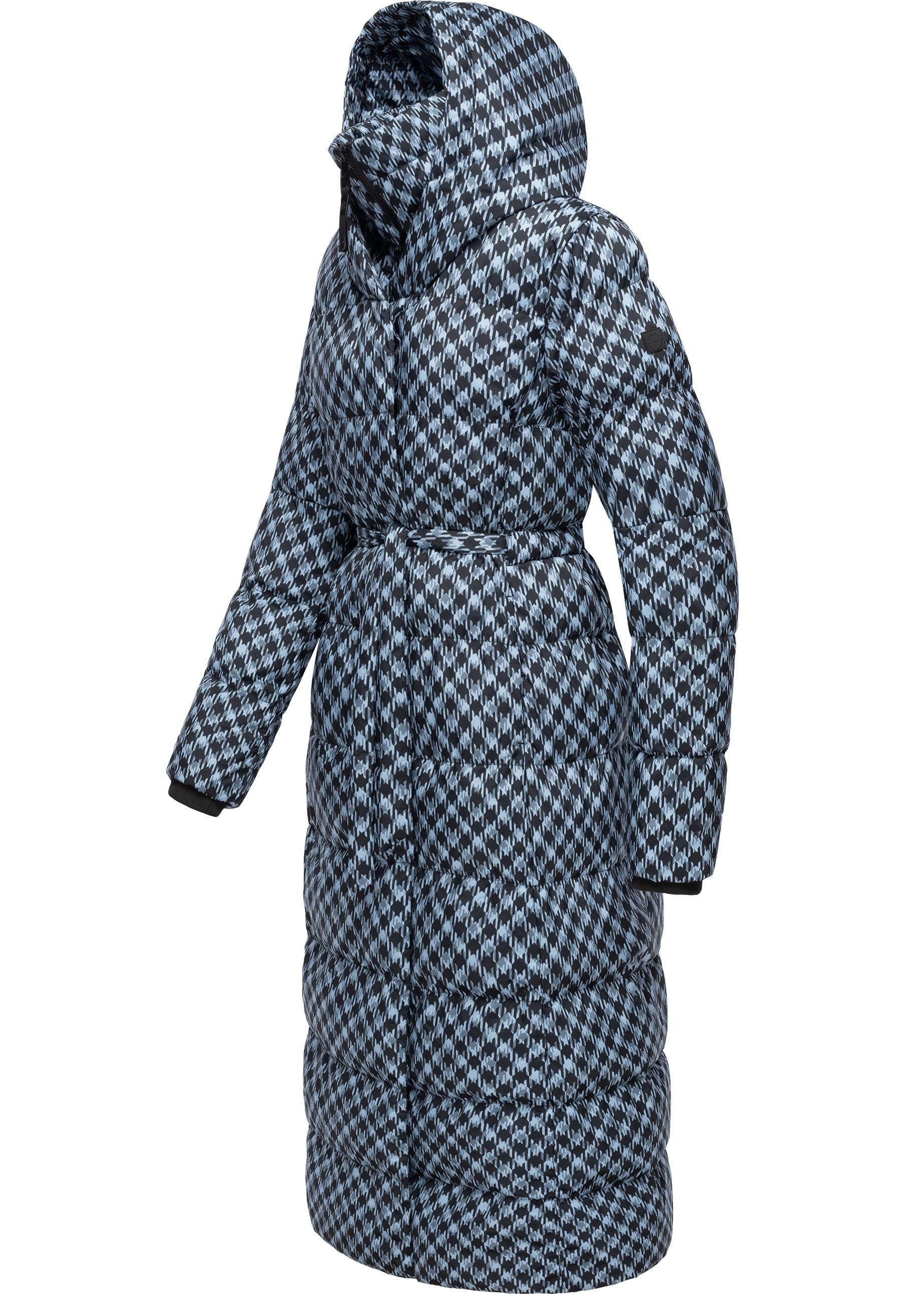 Ragwear Steppmantel Niara Long Print wasserdichter Mantel mit angesagtem Ha günstig online kaufen