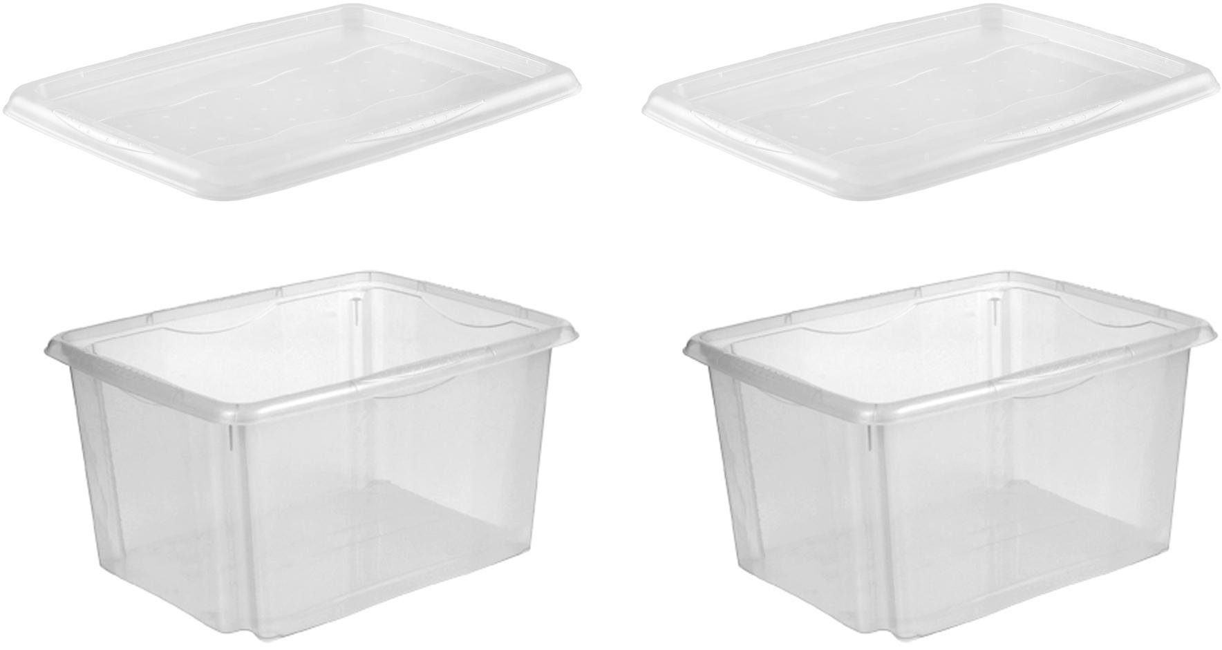 keeeper Organizer emil (Set, 2 St., 2), Aufbewahrungsbox, 24 L, mit Deckel, hochwertiger Kunststoff