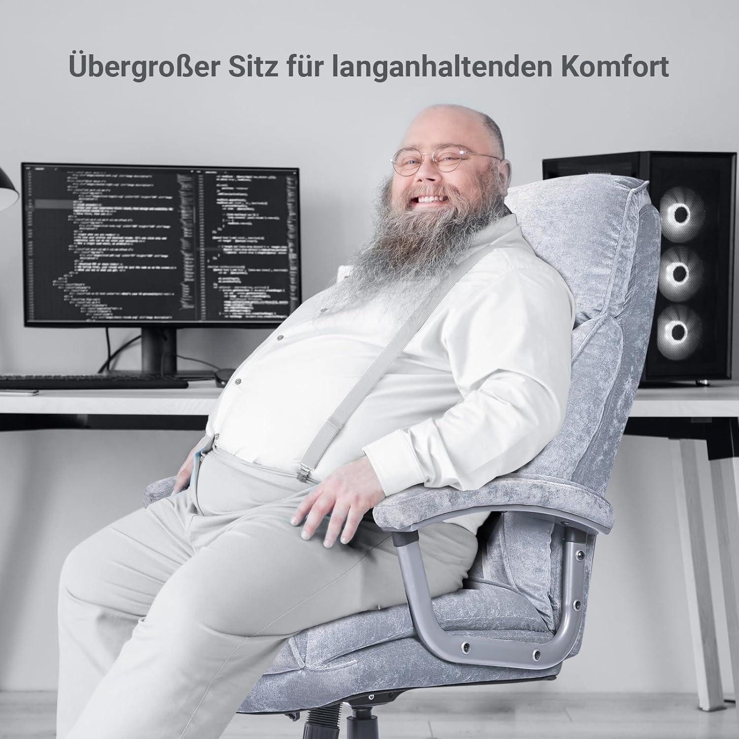 LuxusKollektion Chefsessel Chefsessel Bürostuhl 200KG Ergonomischer XXL Sch günstig online kaufen