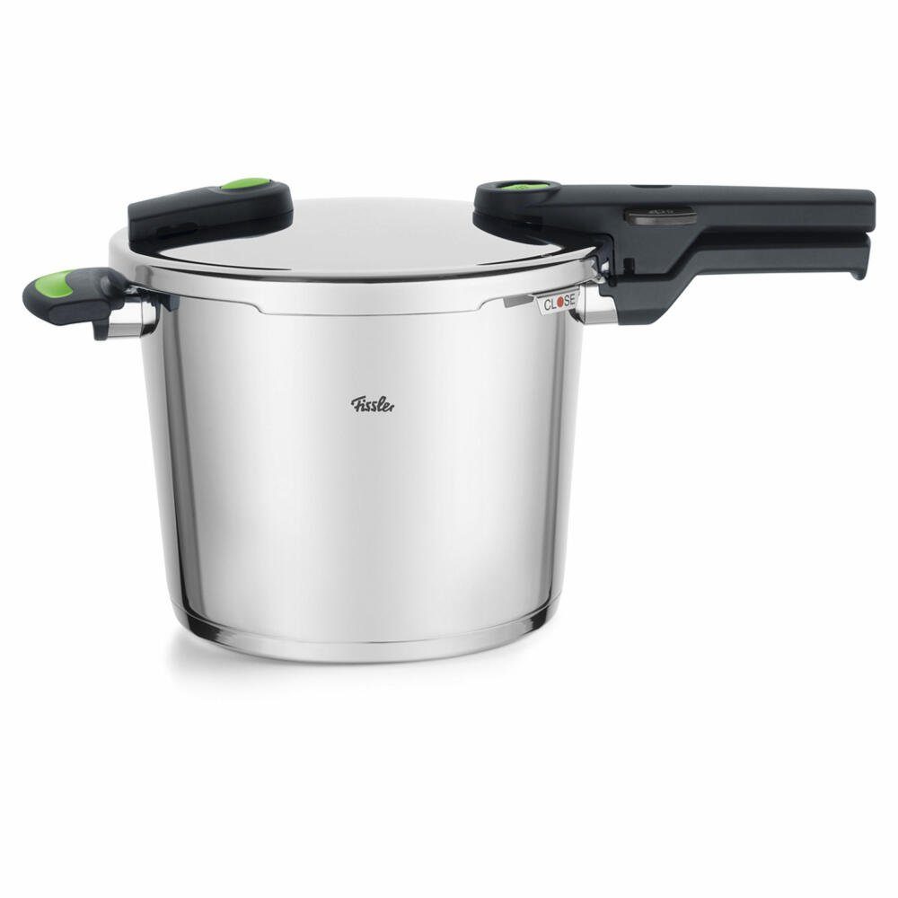 Fissler Schnellkochtopf vitaquick green 6 L, Edelstahl 18/10, mit Einsatz,  cookstar® Allherdboden