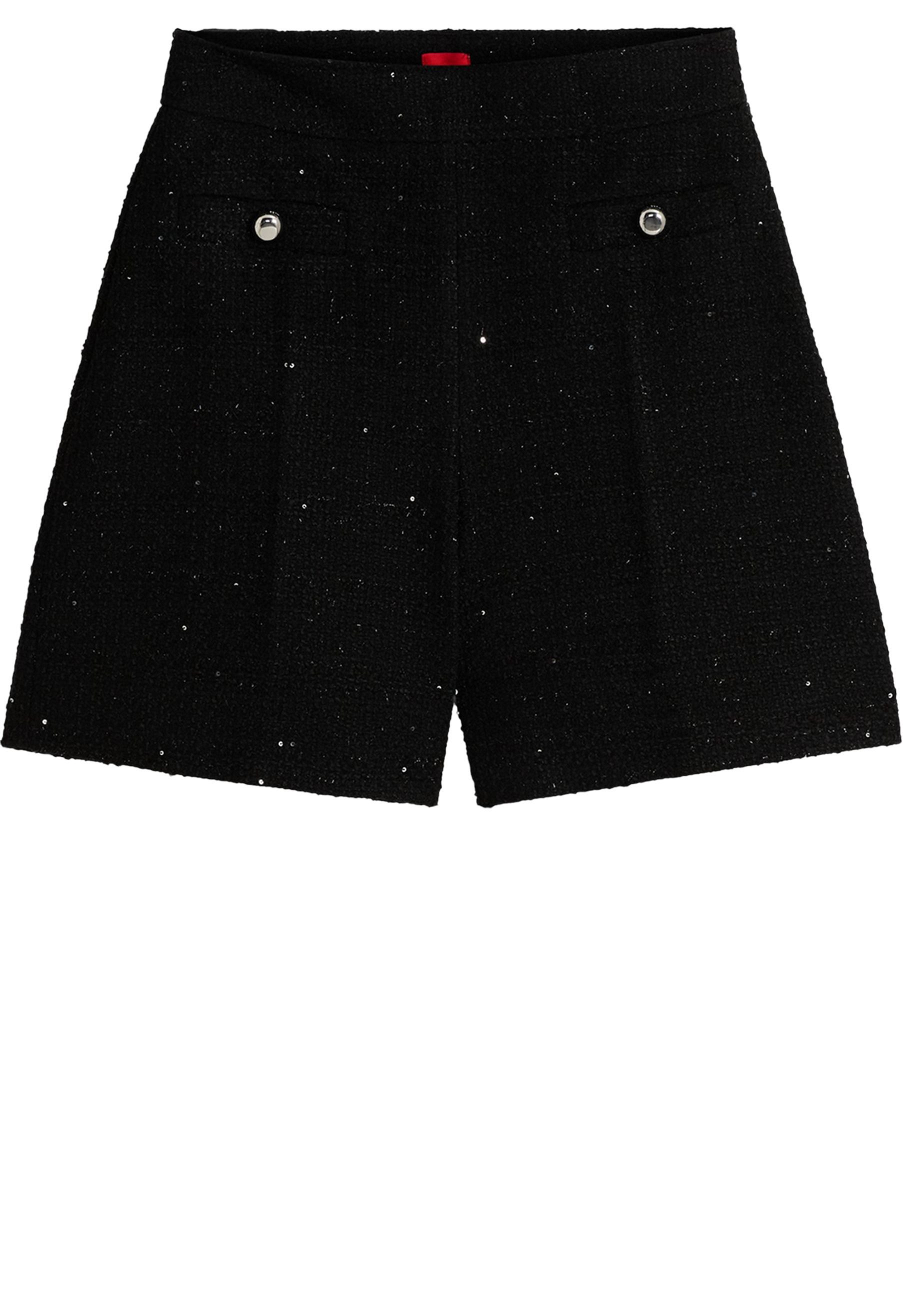 HUGO Shorts Haberi aus Bouclé-Gewebe (1-tlg)