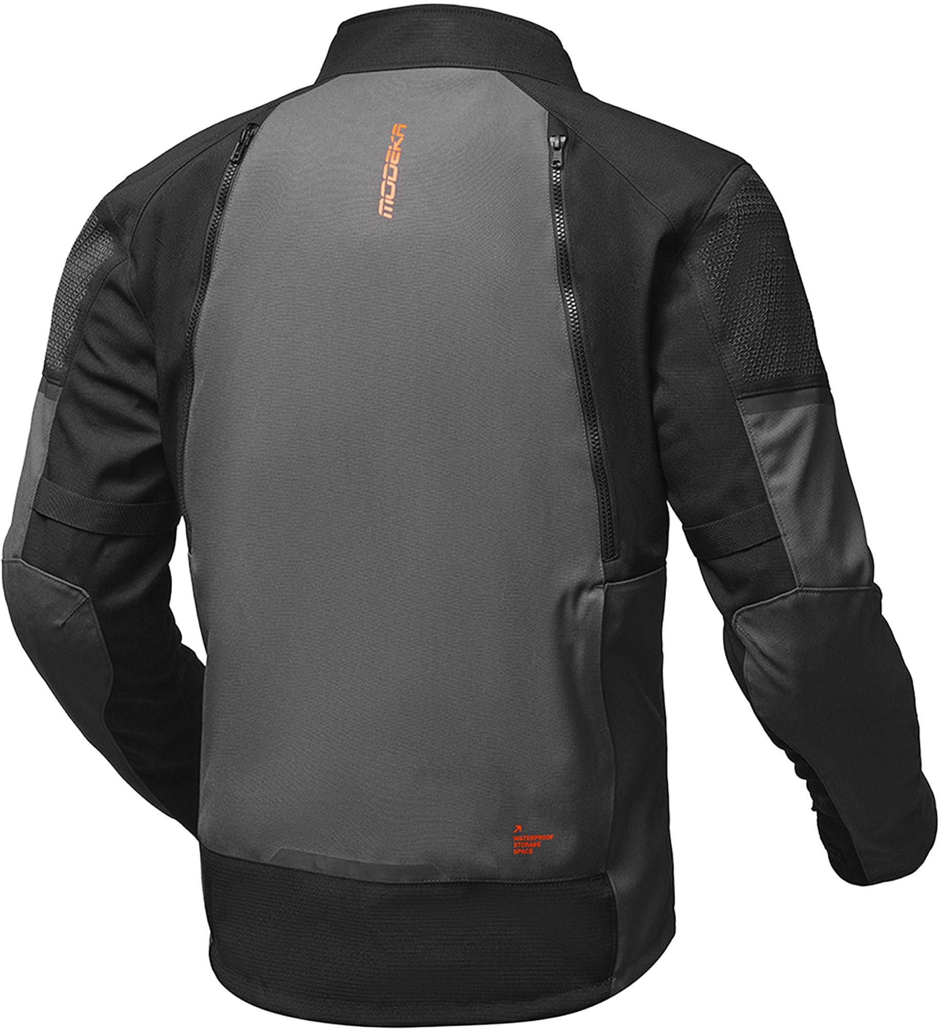 Modeka Motorradjacke Muva Motorrad-Textiljacke Airbag vorbereitet,Verbindungsreißverschluss,Ellenbogenprotektore