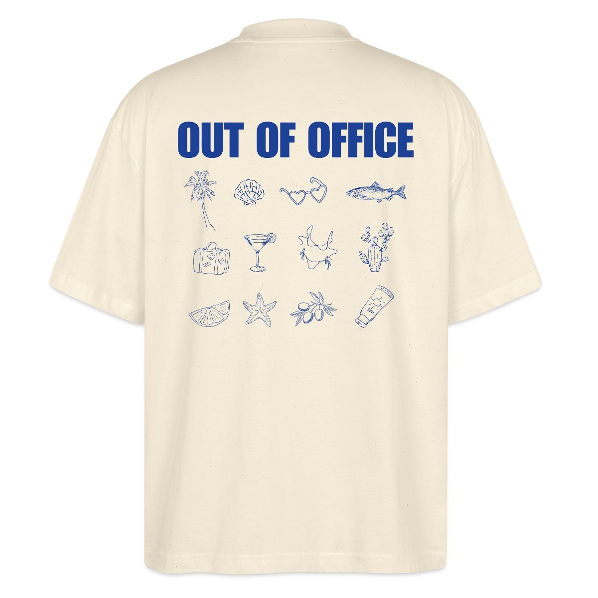 T-Shirt Out of Office Print Urlaub Strandvibes Oversize Unisex T-Shirt