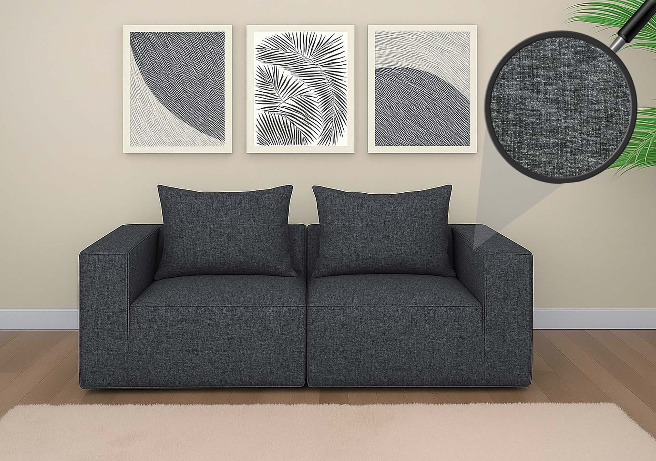 MCW 2-Sitzer MCW-O54-2er, Hohe Stoffqualität 300g/m², günstig online kaufen